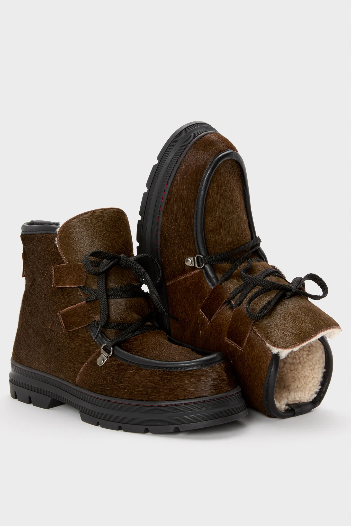 Dark Oak Incredible Pony Shearling-Lined Boots - Image 5