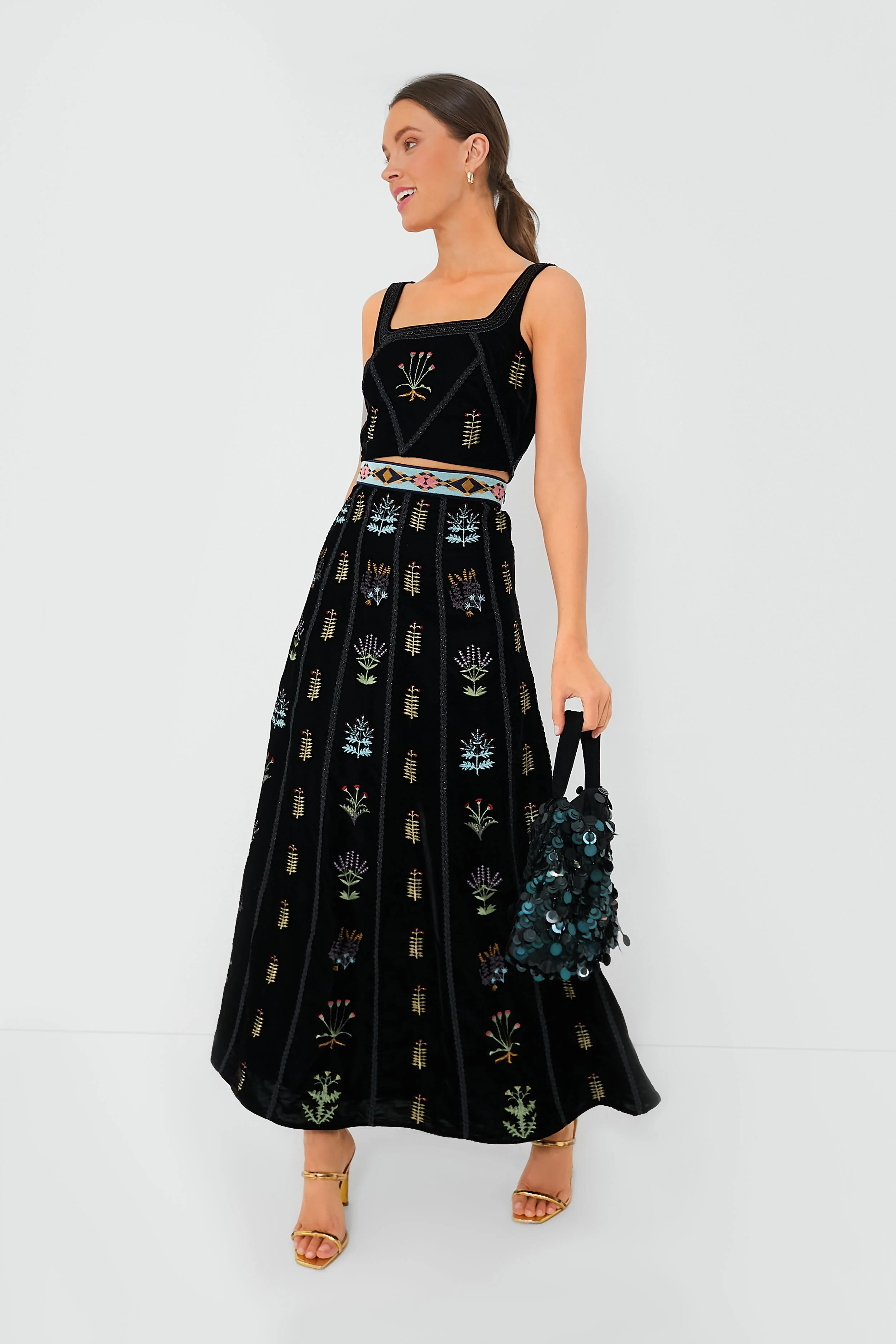 Dark Peacock Sequin Gala Bag - Image 3