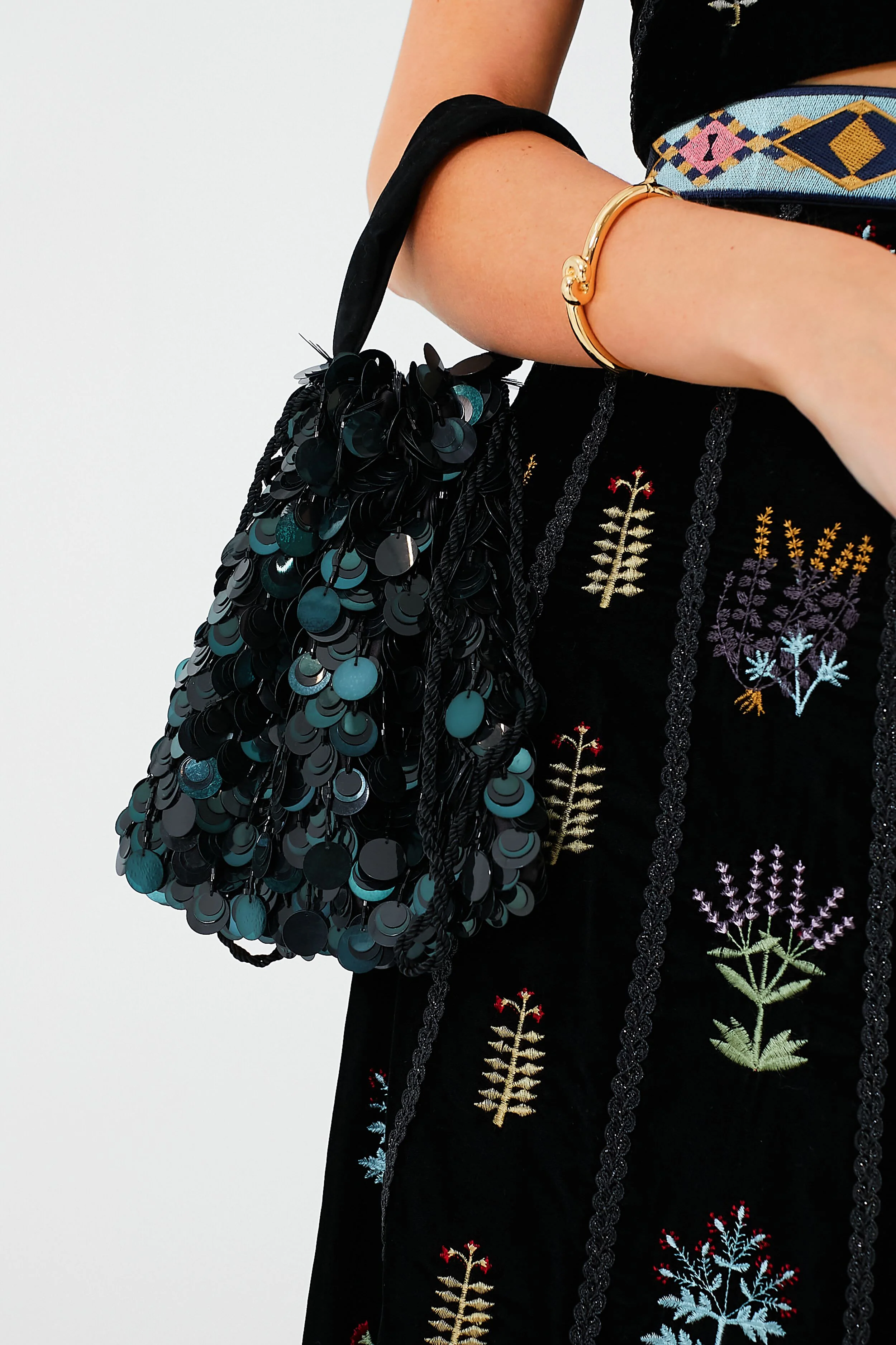 Dark Peacock Sequin Gala Bag - Image 5