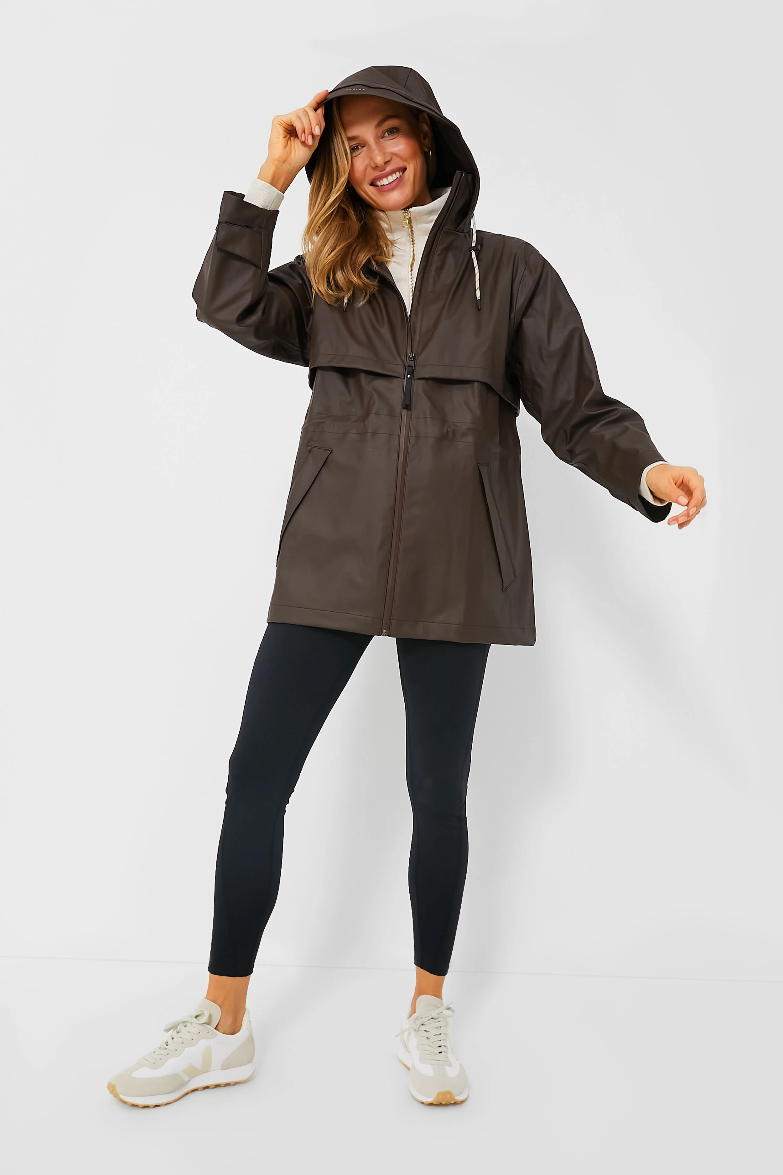 Dark Truffle Alyssa Rain Jacket - Image 2