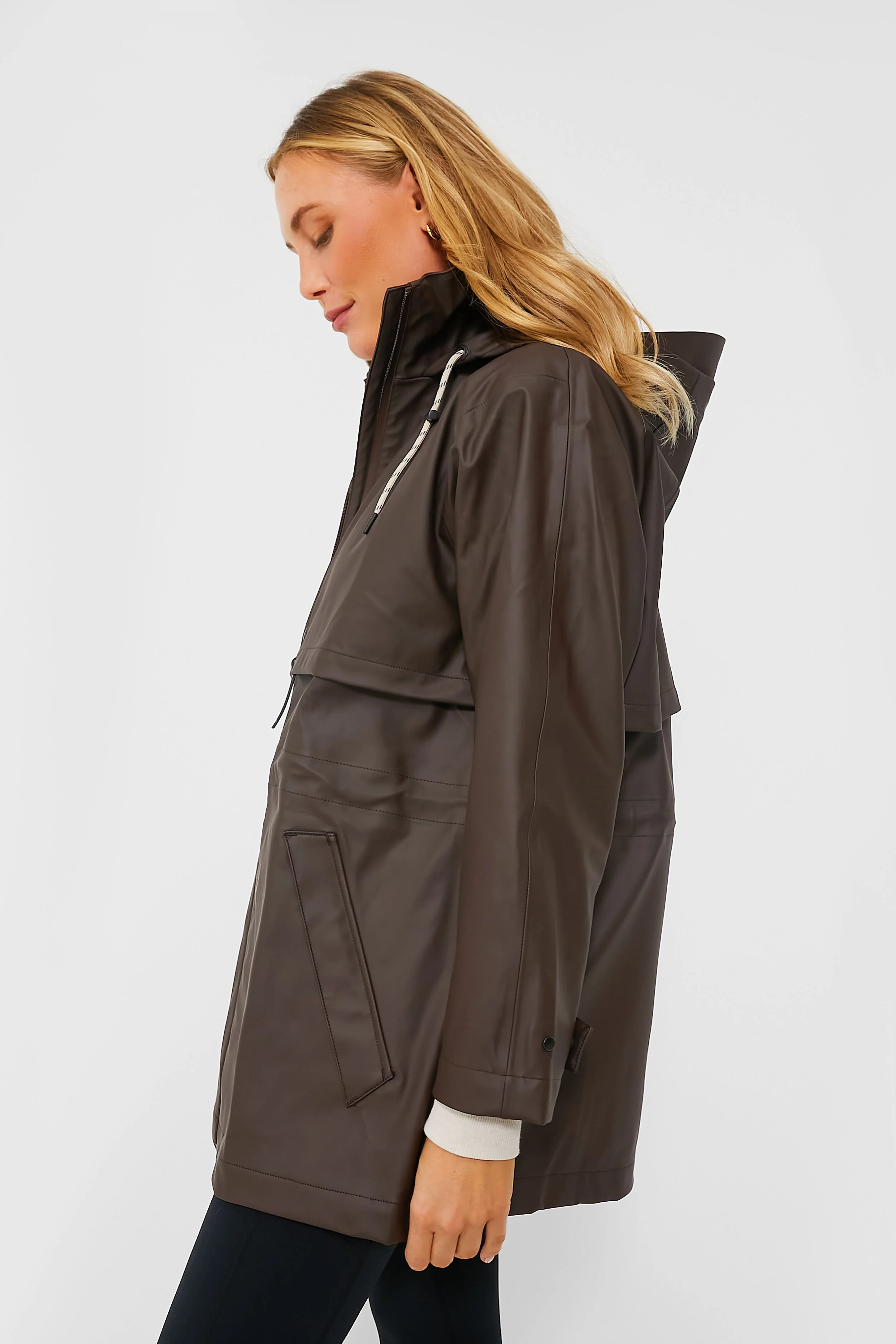 Dark Truffle Alyssa Rain Jacket - Image 3