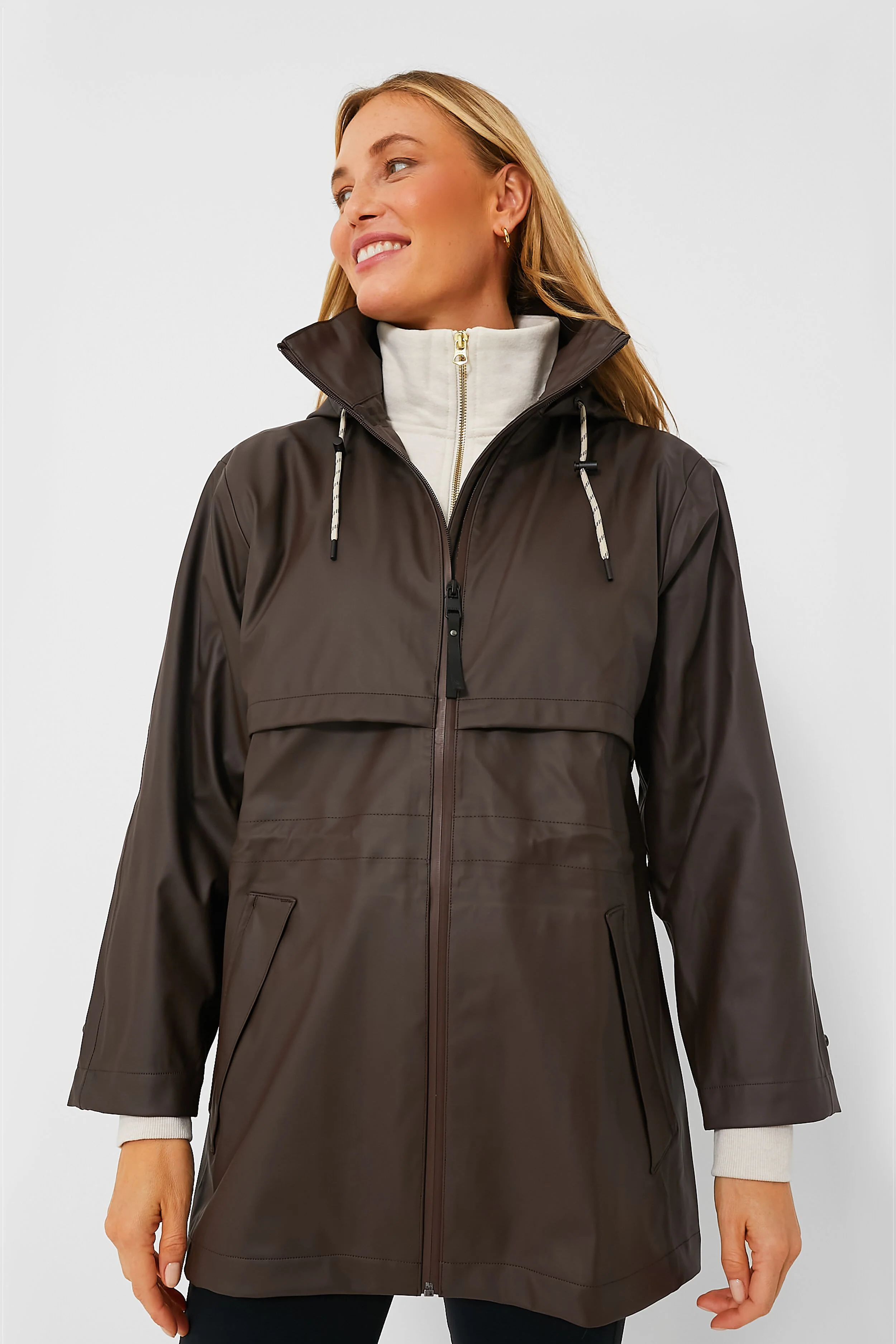 Dark Truffle Alyssa Rain Jacket - Image 6