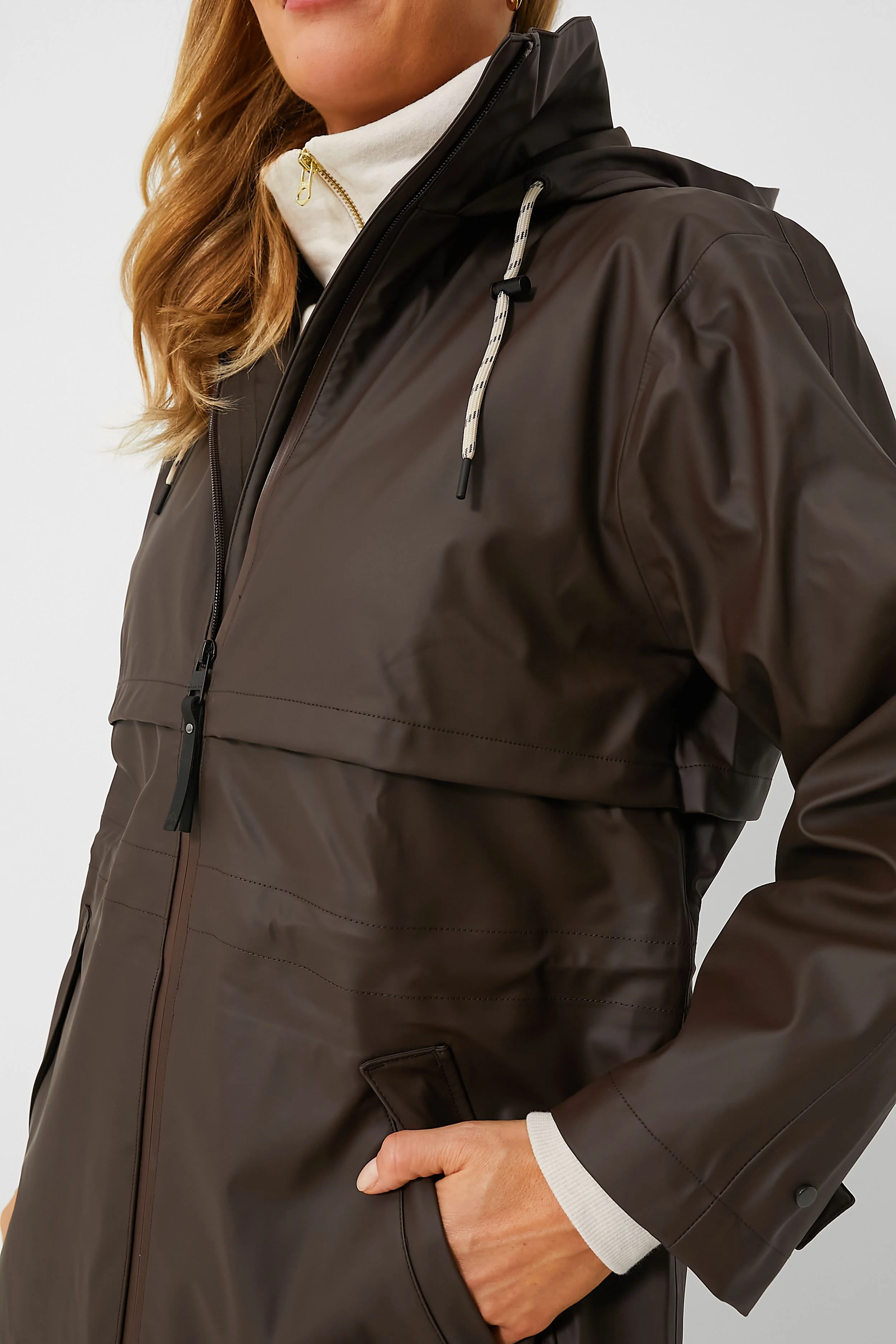 Dark Truffle Alyssa Rain Jacket - Image 7