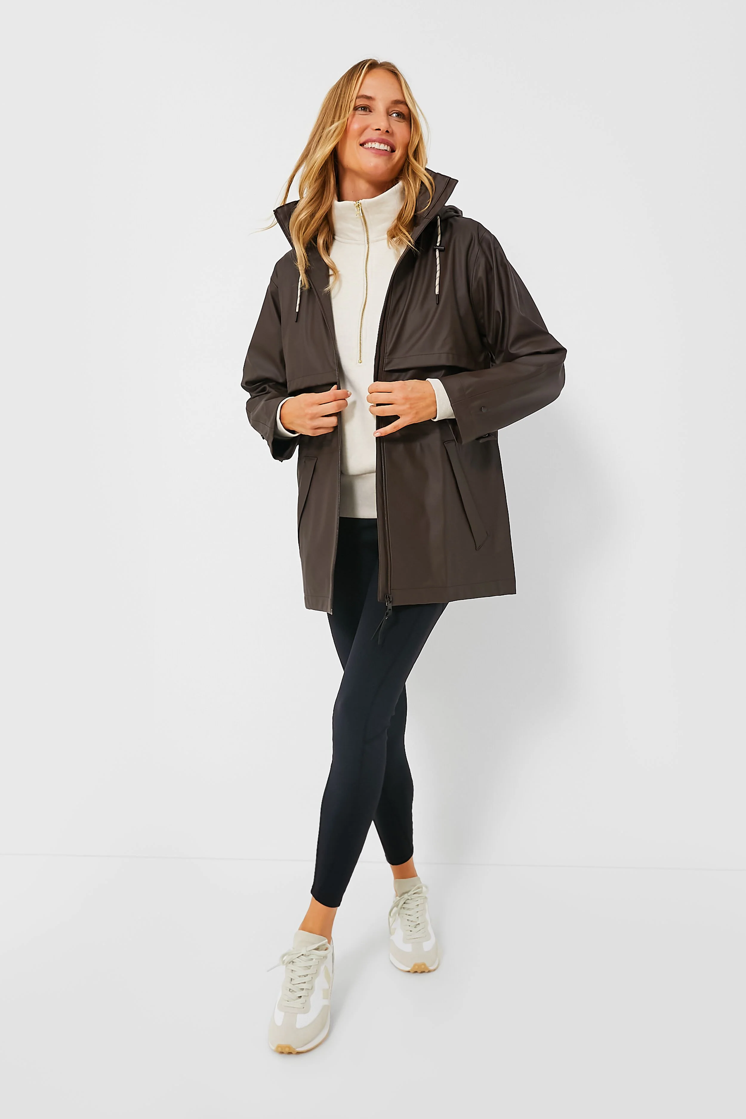 Dark Truffle Alyssa Rain Jacket - Image 8
