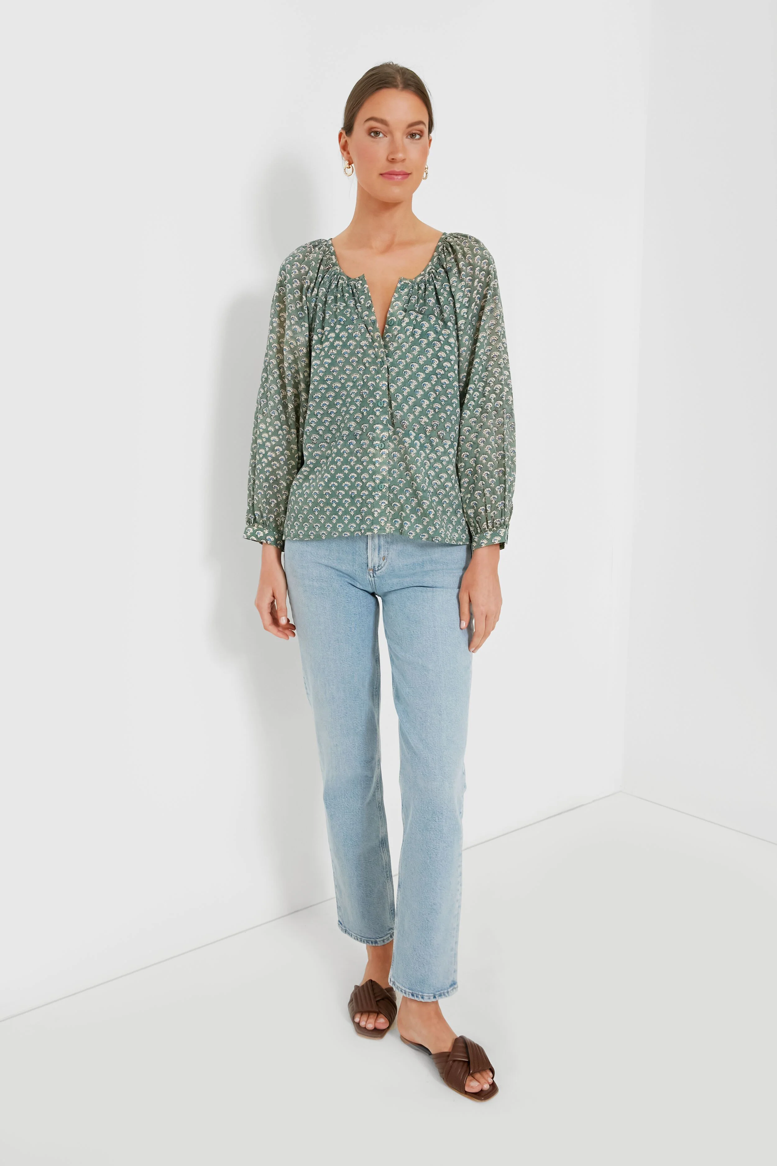 Day Flowers Juniper Frances Blouse - Image 2