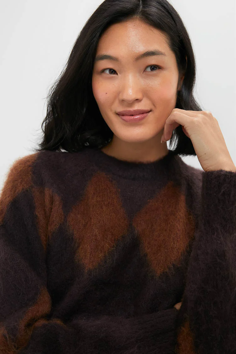 Deep Plum Bronco and Dark Umber Ezra Sweater - Image 5