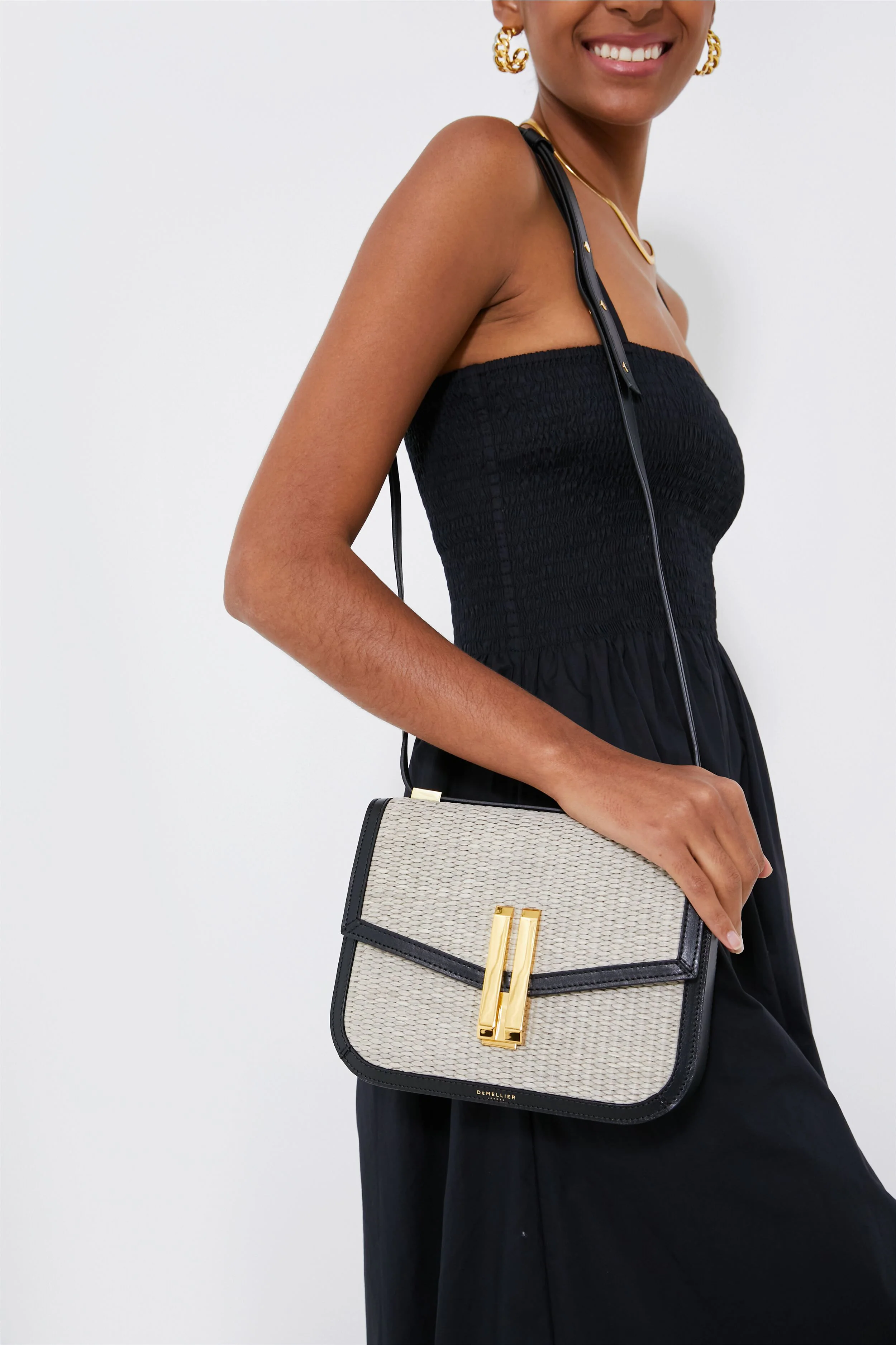 Deep Taupe Raffia Vancouver Bag - Image 3