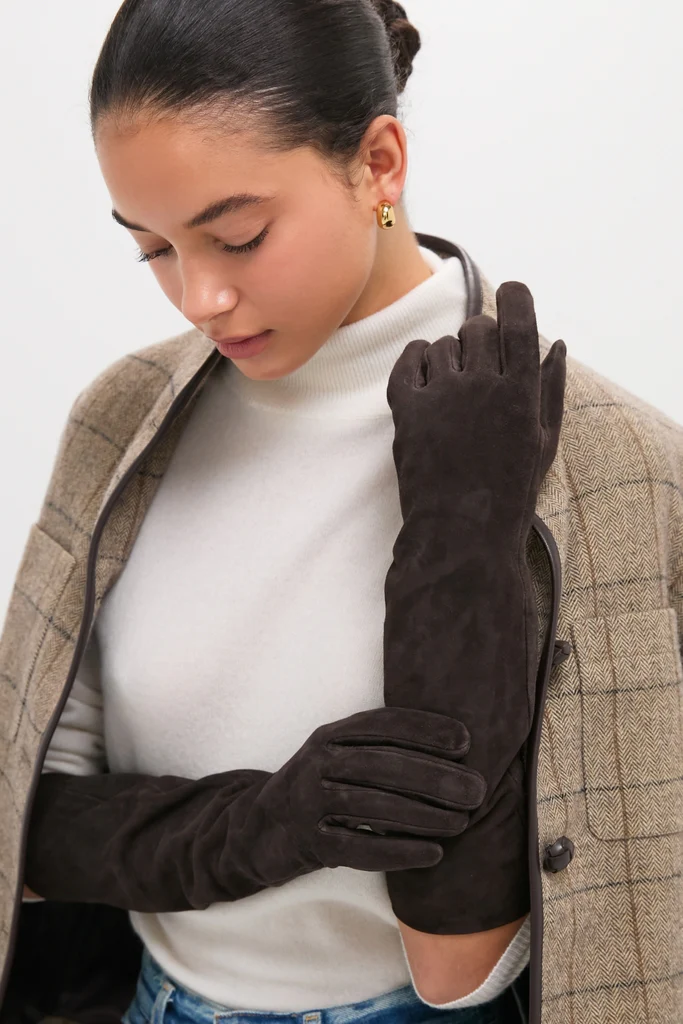 Demitasse Long Suede Gloves - Image 2