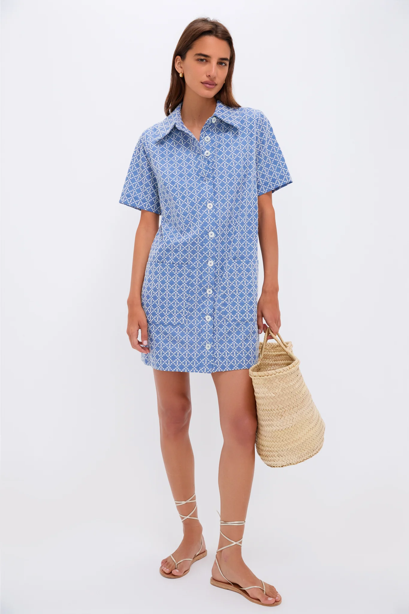 Denim Embroidered Lacie Dress - Image 2