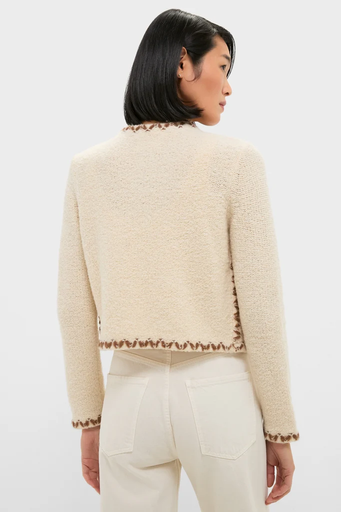 Ecru and Bronze Rochelle Cardigan - Image 5