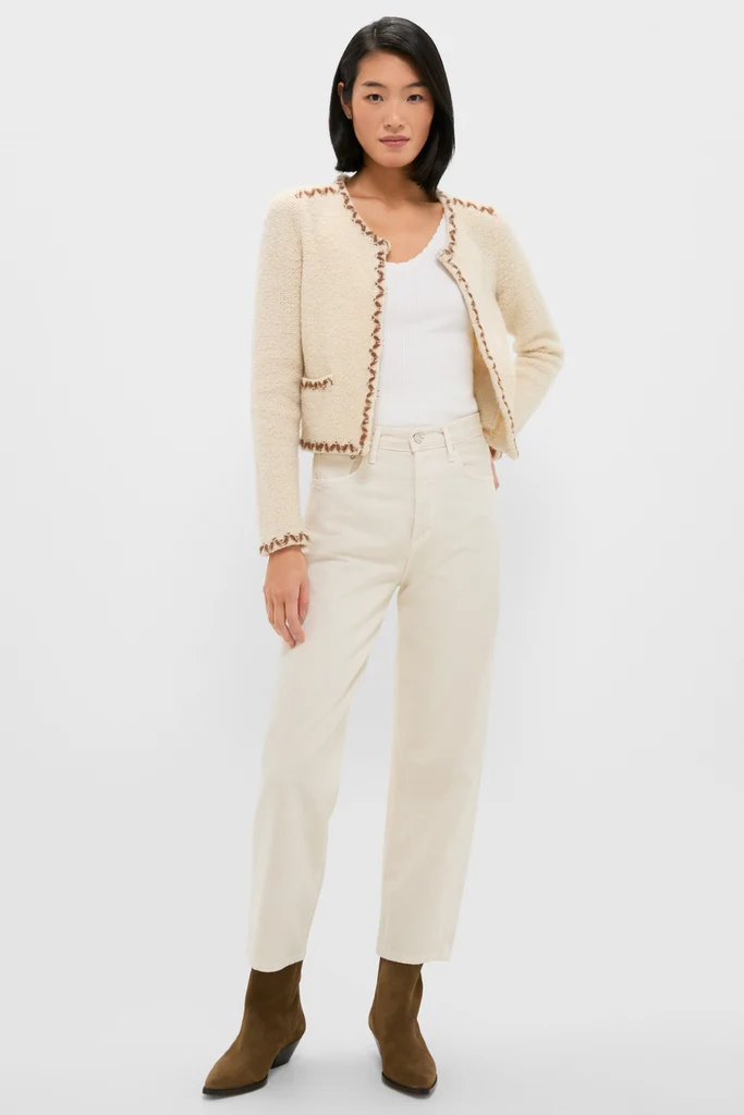 Ecru and Bronze Rochelle Cardigan - Image 6