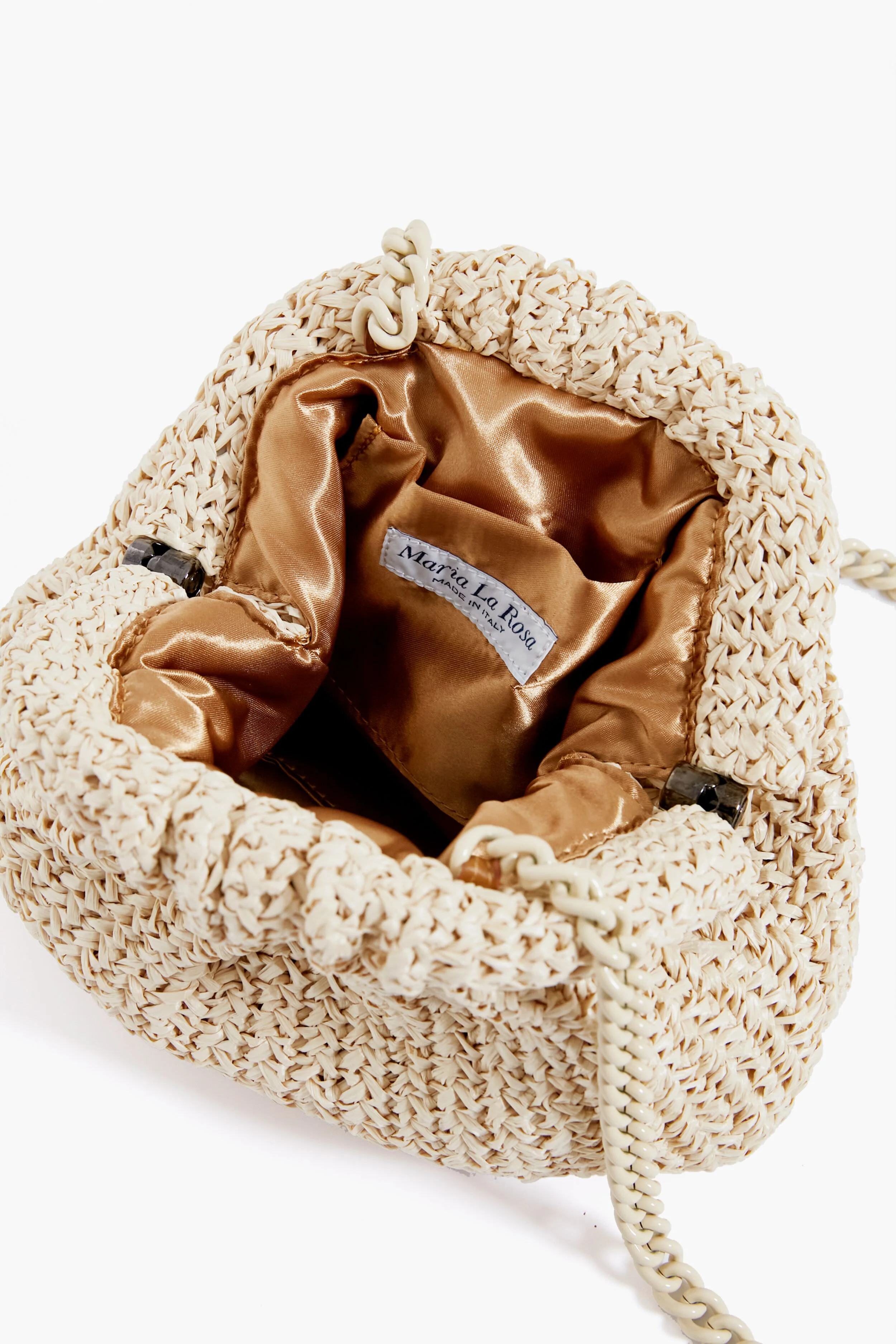 Ecru Mini Game Crochet Solid Clutch - Image 4