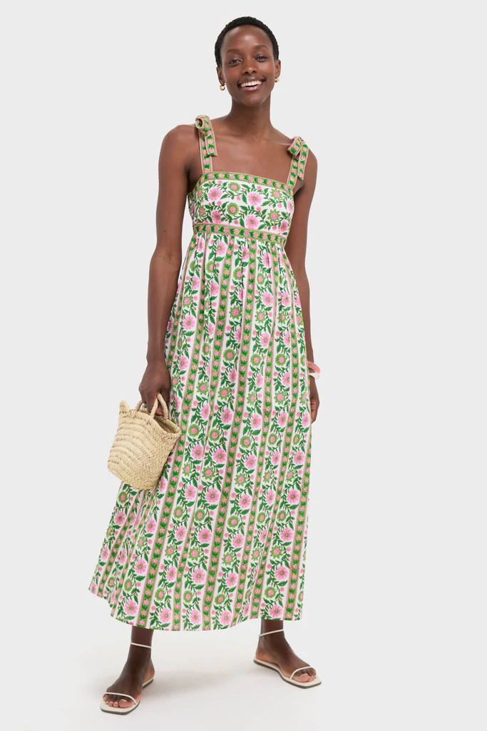 Emerald Border Mykonos Dress - Image 2