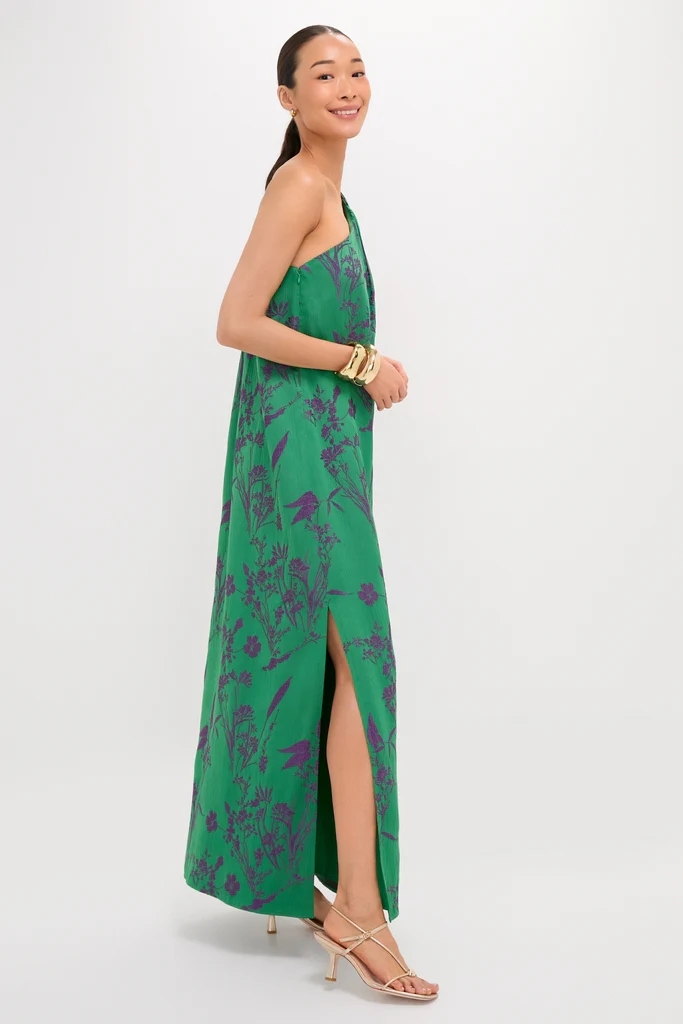 Emerald Jacquard Soleil Gown - Image 4