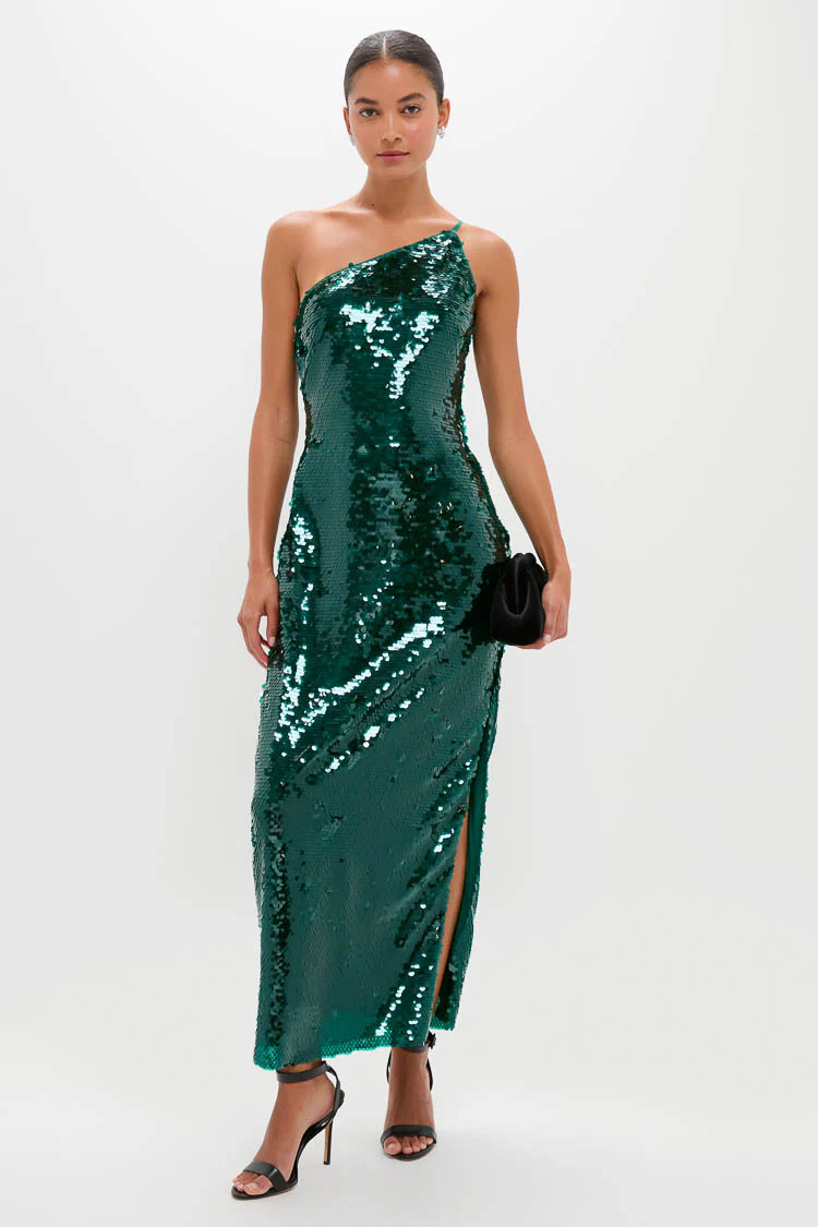 Emerald Sequin Isa Maxi Dress - Image 2