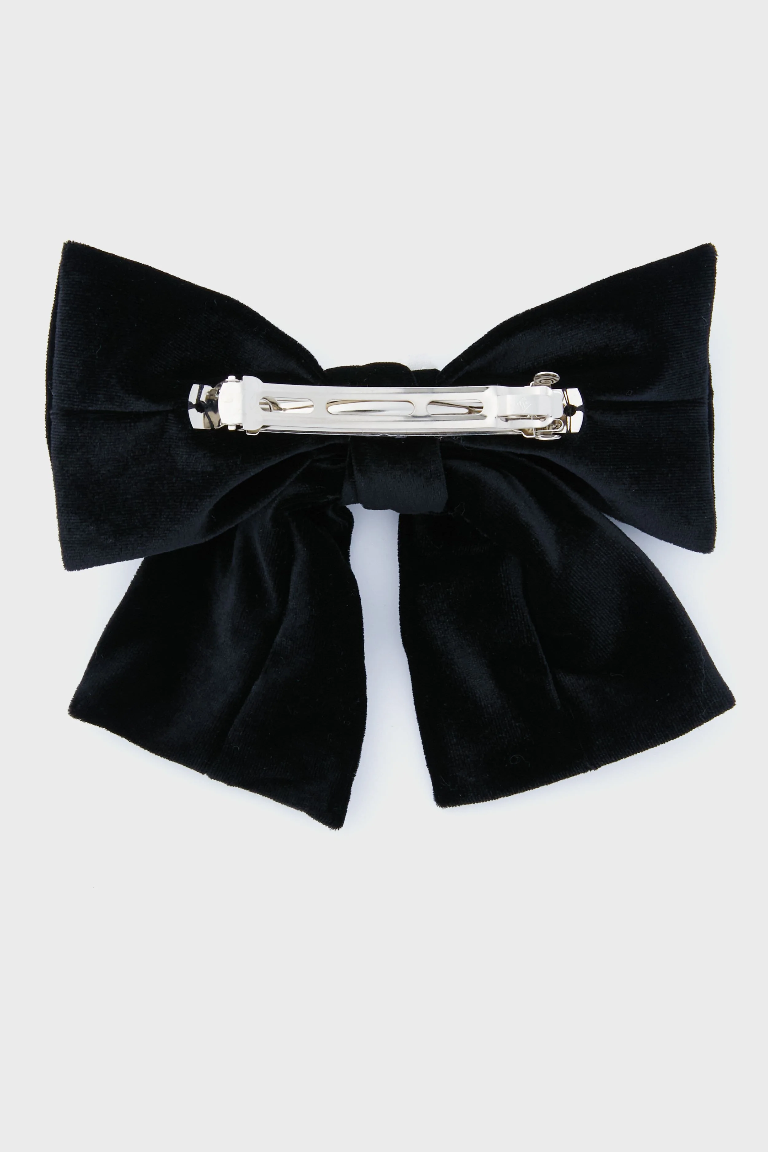 Exclusive Jet Jumbo Velvet Bow Barrette - Image 2