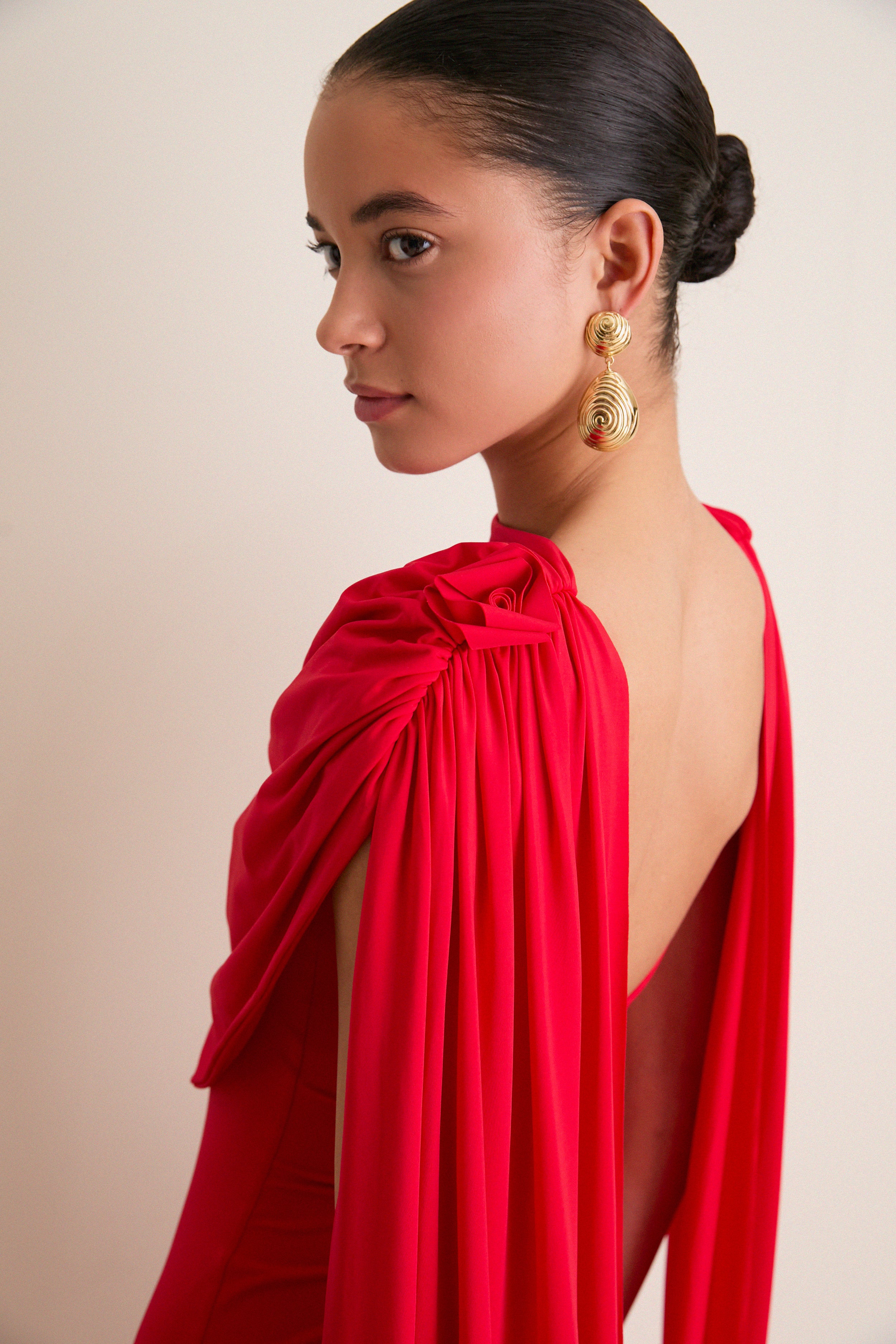 Exclusive Red Batista Maxi Dress - Image 2