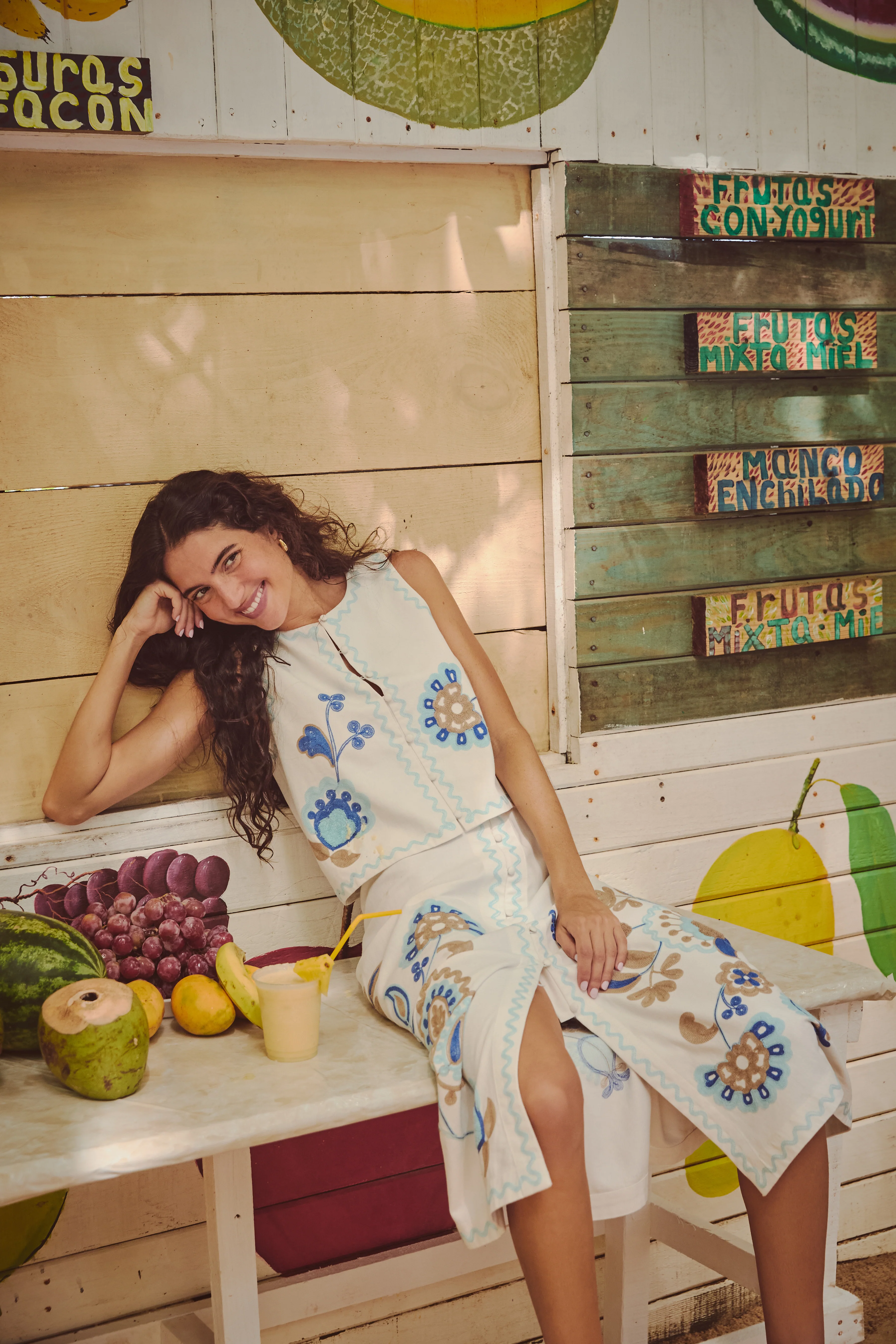 Folk Flower Embroidered Luna Top - Image 2