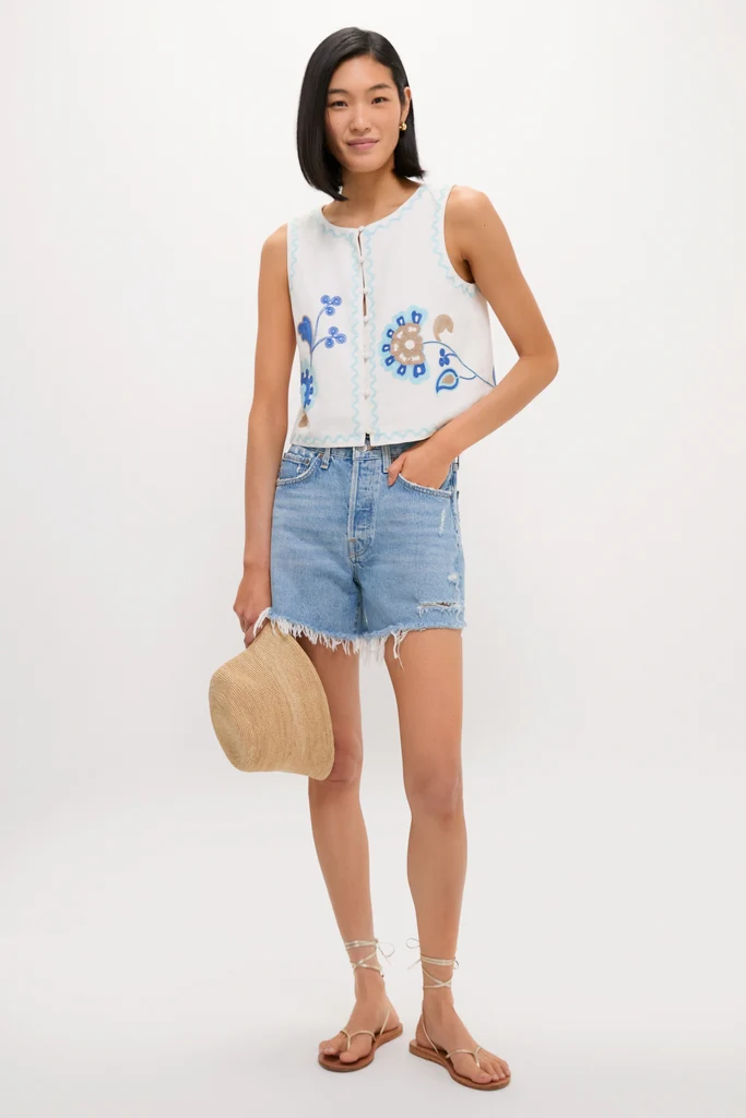 Folk Flower Embroidered Luna Top - Image 8