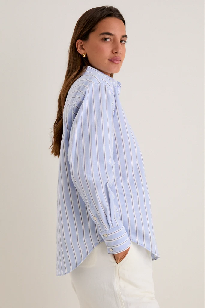 French Blue Stripe Nadine Button Down - Image 4