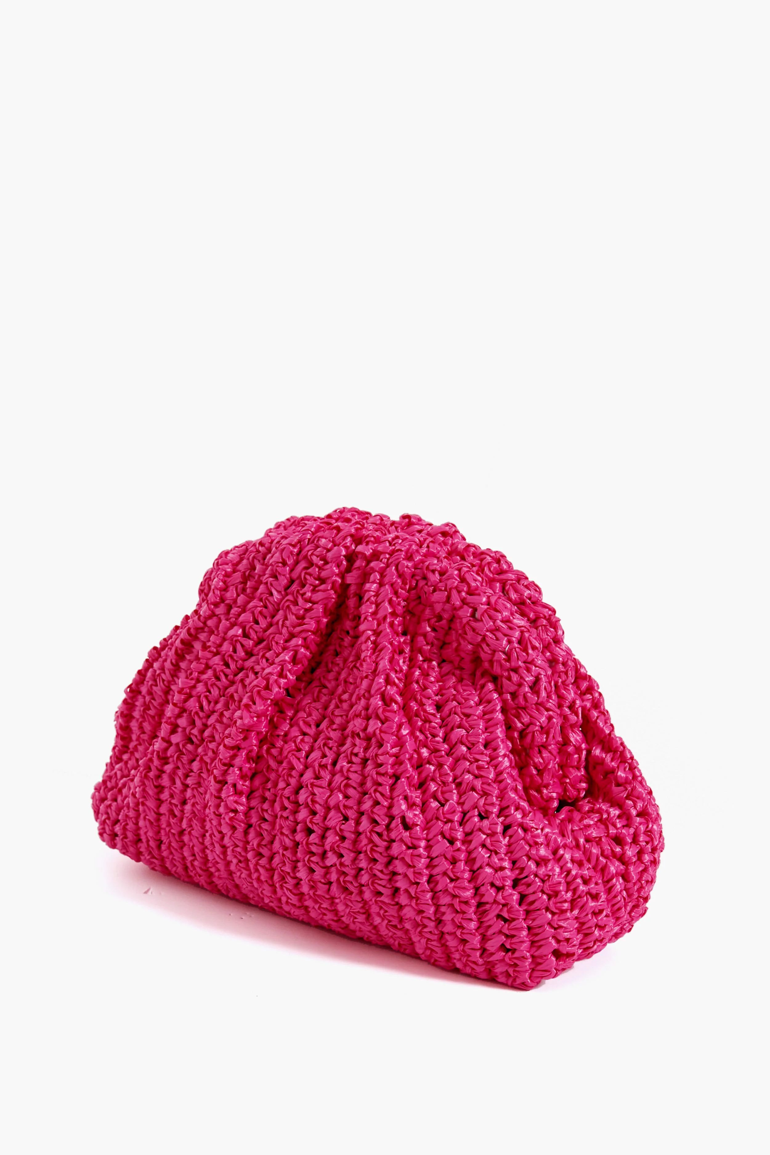 Fuchsia Mini Game Crochet Solid Clutch - Image 7