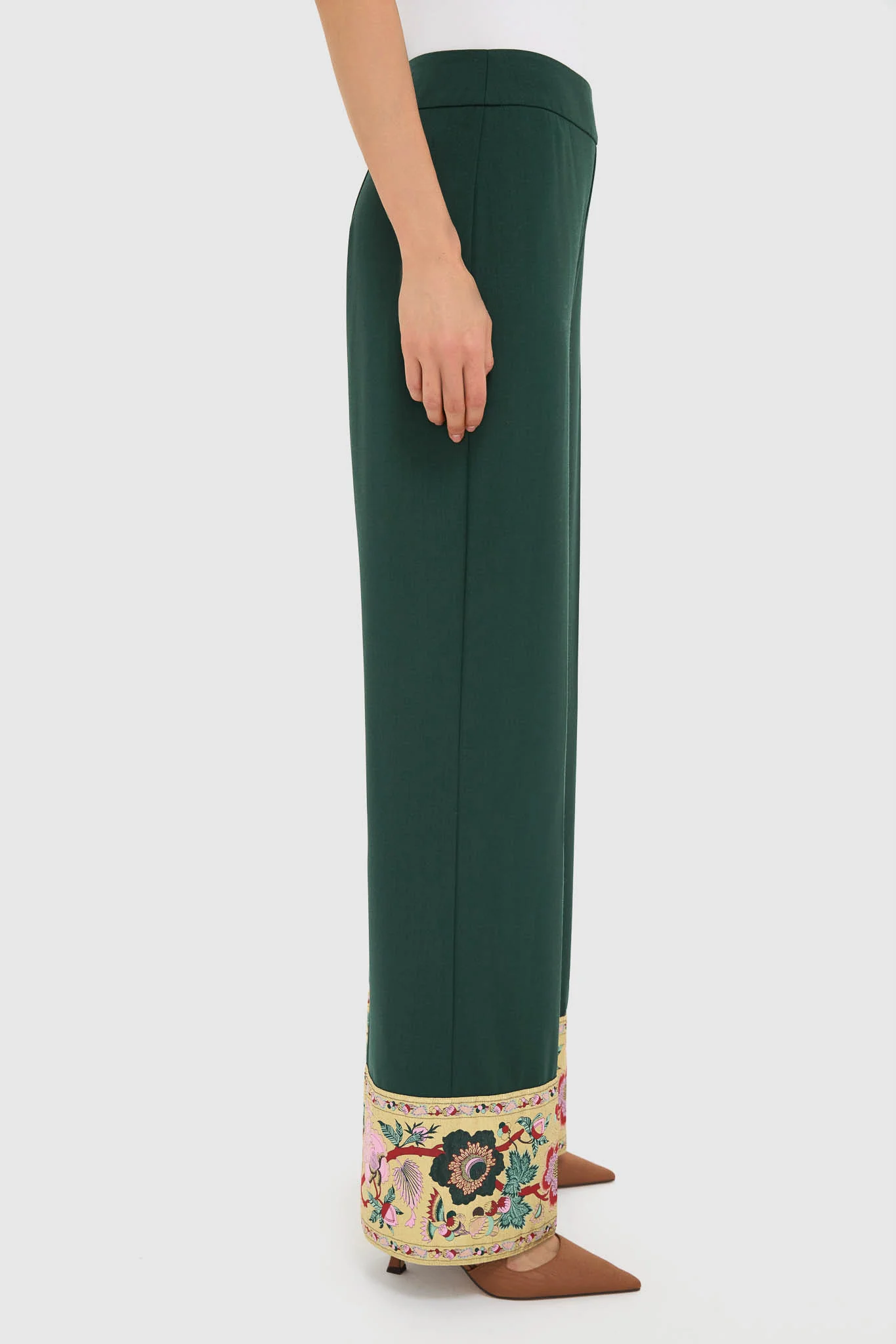 Garden Scrollwork Jacquard Cuff Erin Pants - Image 4