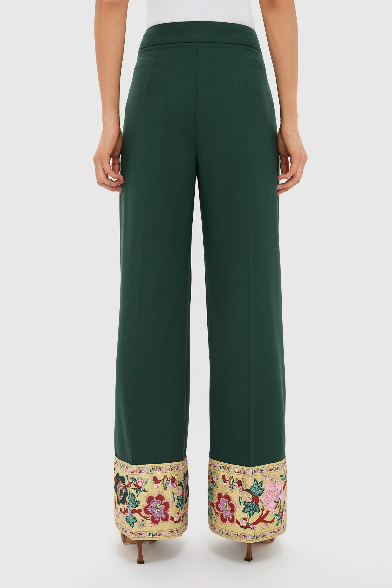 Garden Scrollwork Jacquard Cuff Erin Pants - Image 5