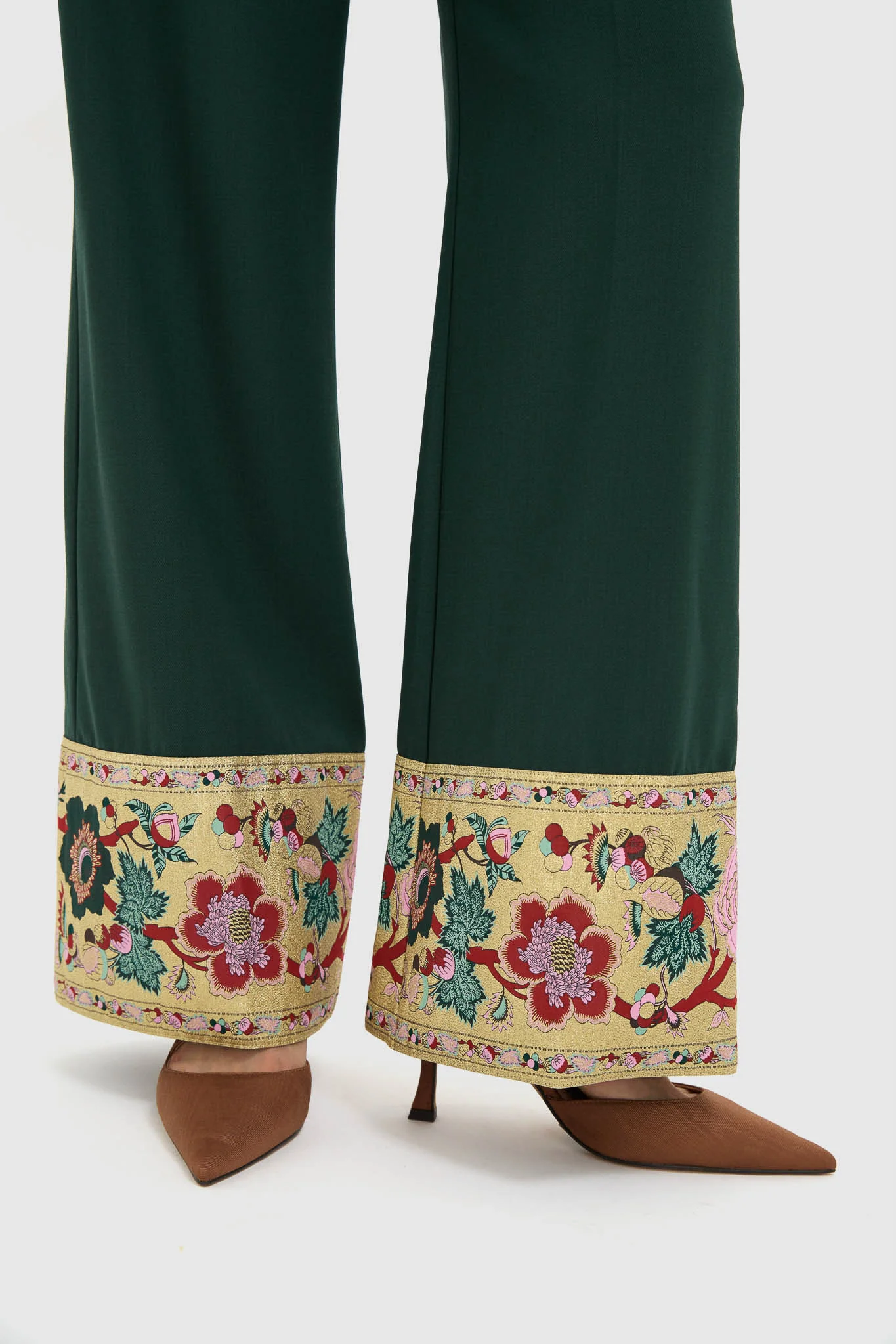 Garden Scrollwork Jacquard Cuff Erin Pants - Image 6