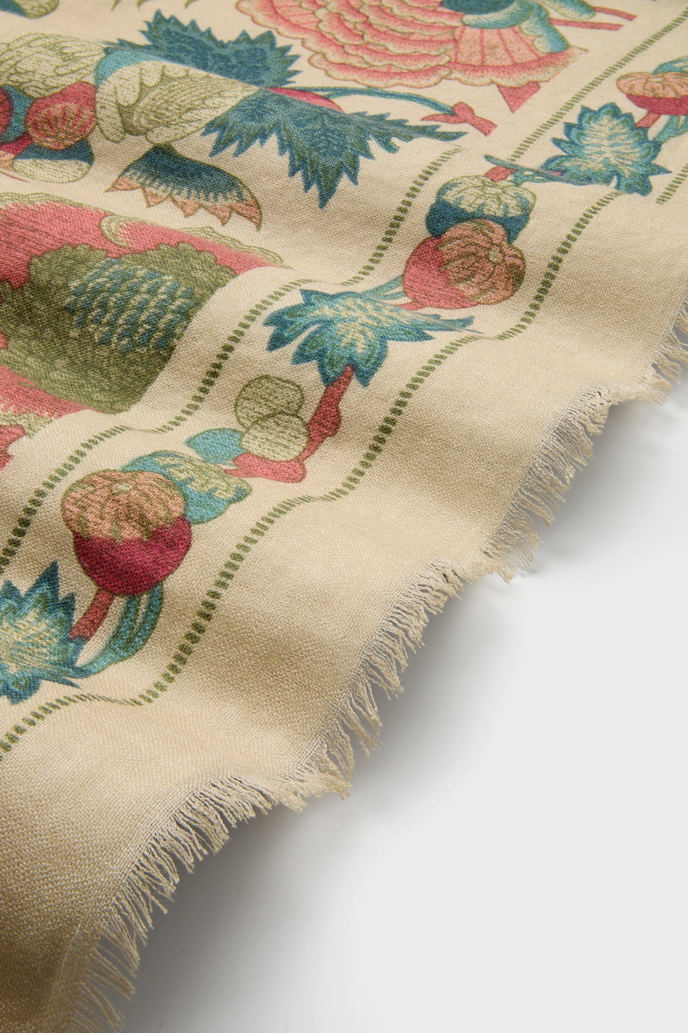 Garden Scrollwork Silk Cashmere Blend Large Scarf - Image 5