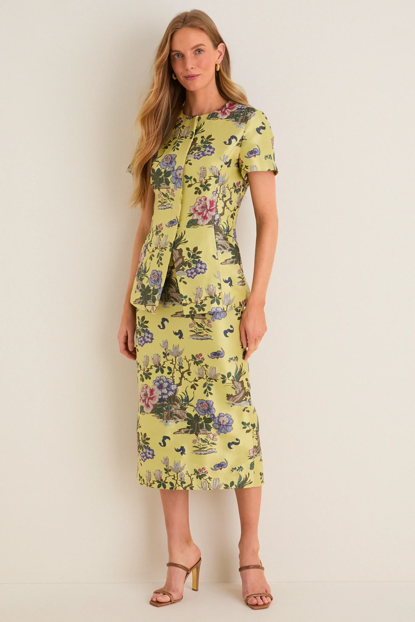 Gilded Chinoiserie Jacquard Ellington Skirt - Image 6