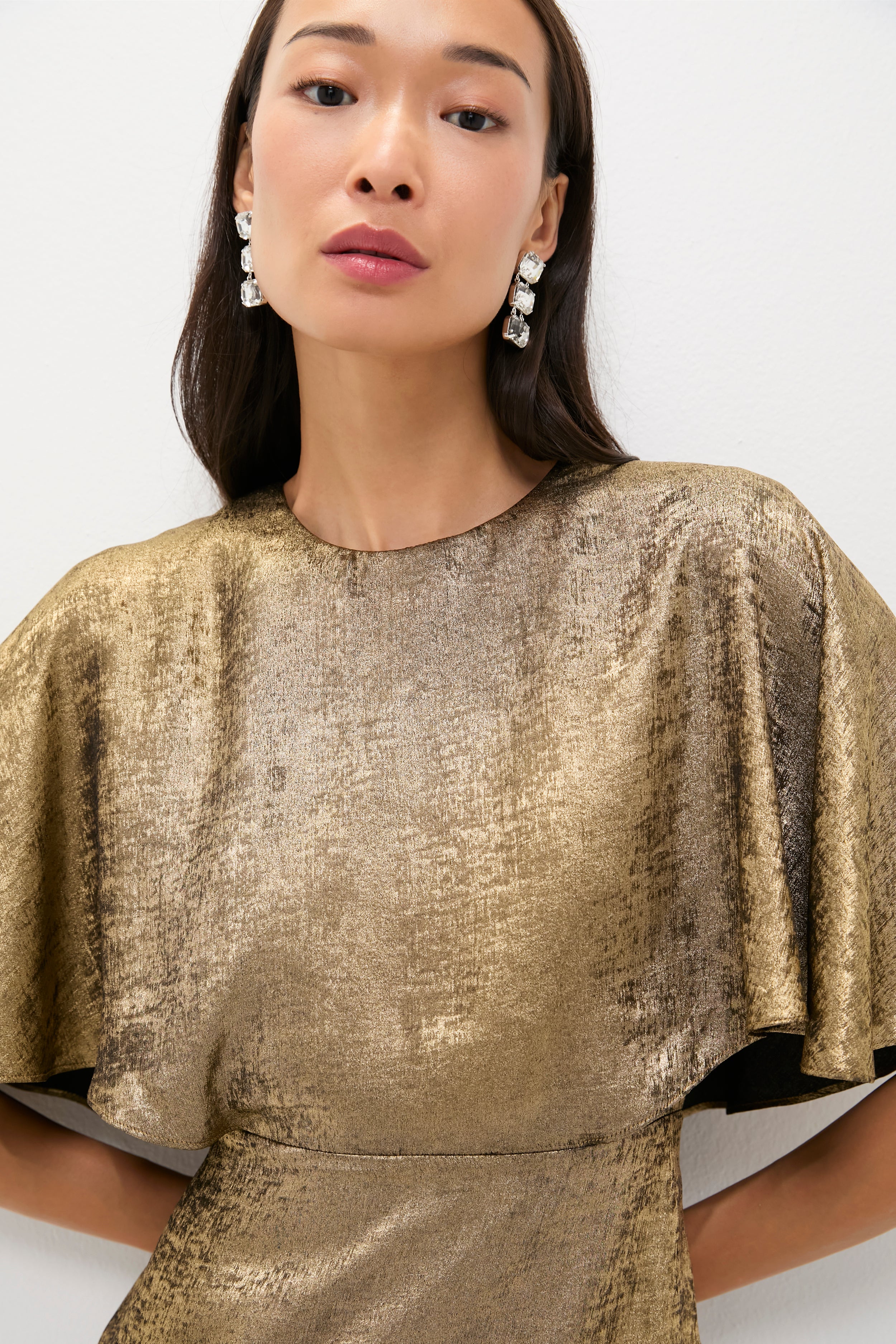 Gold Cape Leah Dress - Image 5