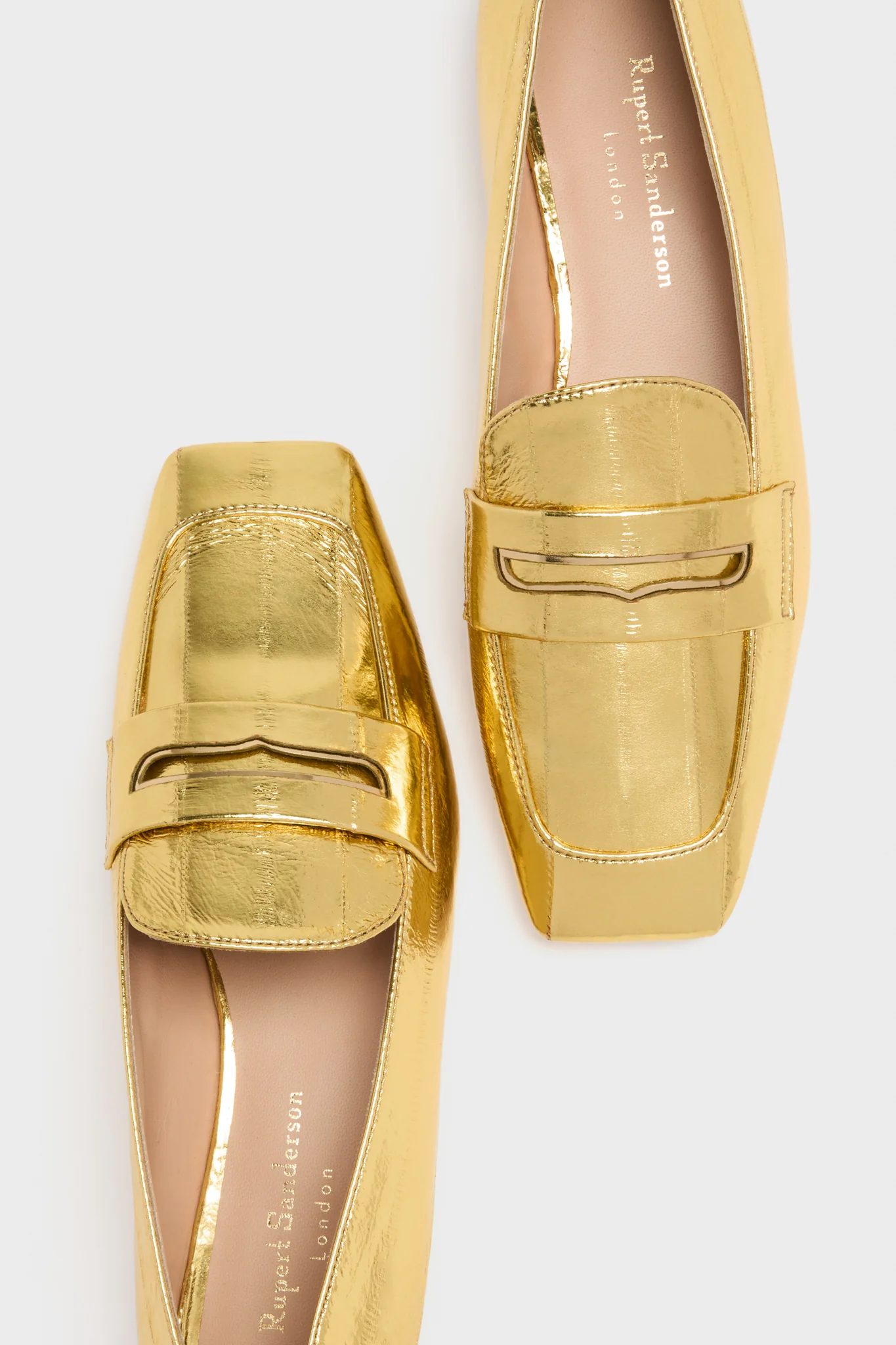 Gold Eel Doublet Loafers - Image 3