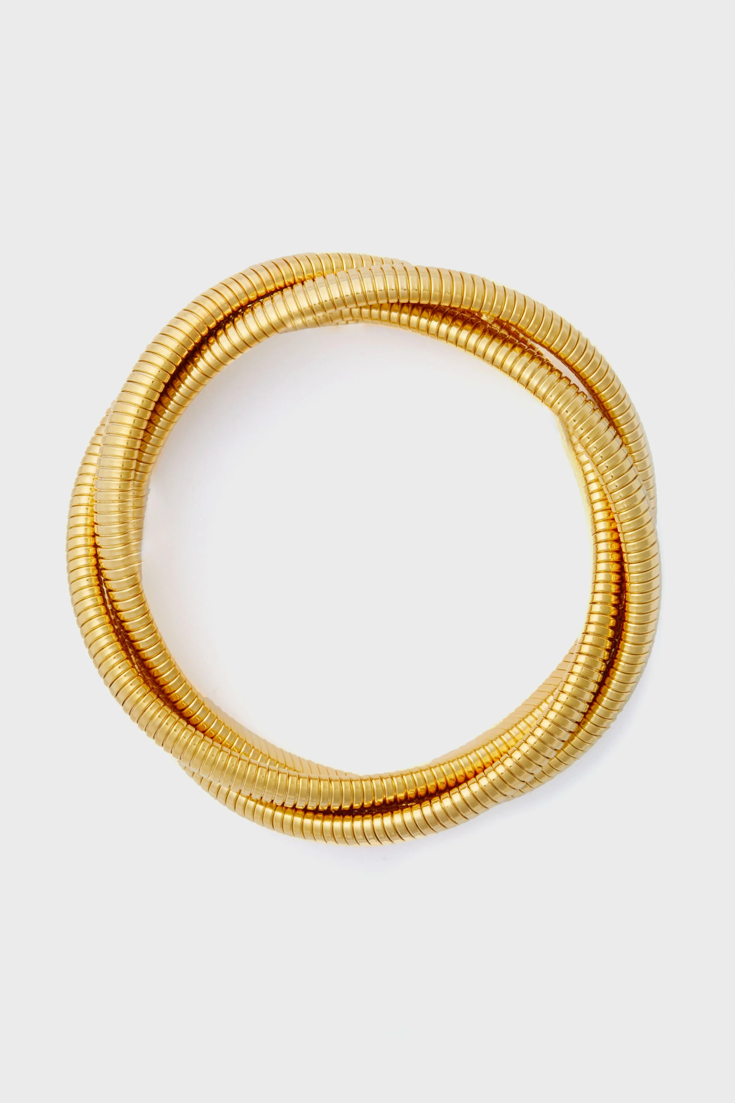Gold Large Triple Twisted Cobra Bracelet - Image 5