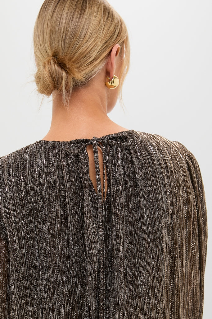 Gold Locke Mini Dress - Image 5