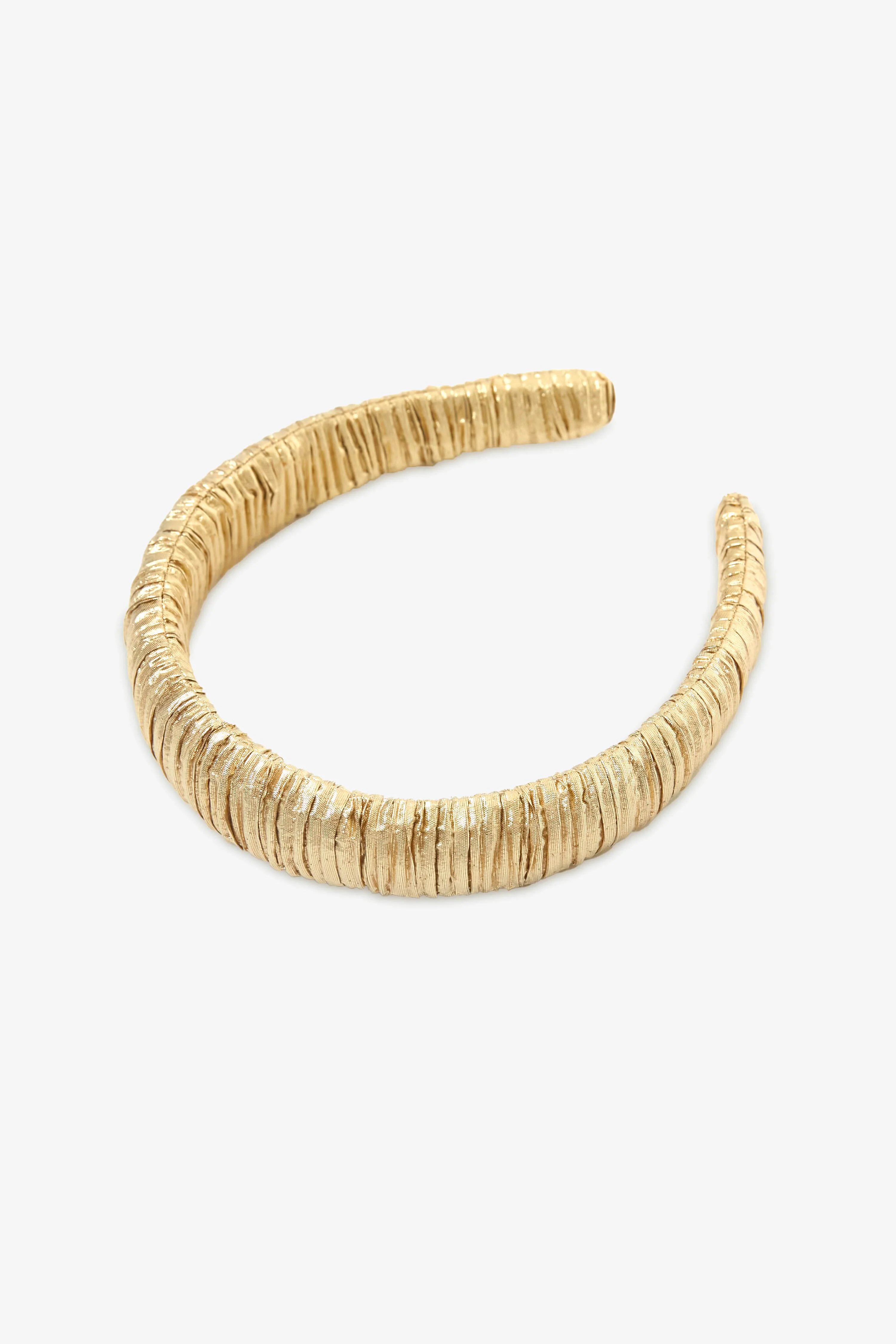 Gold Marina Puffy Headband - Image 4