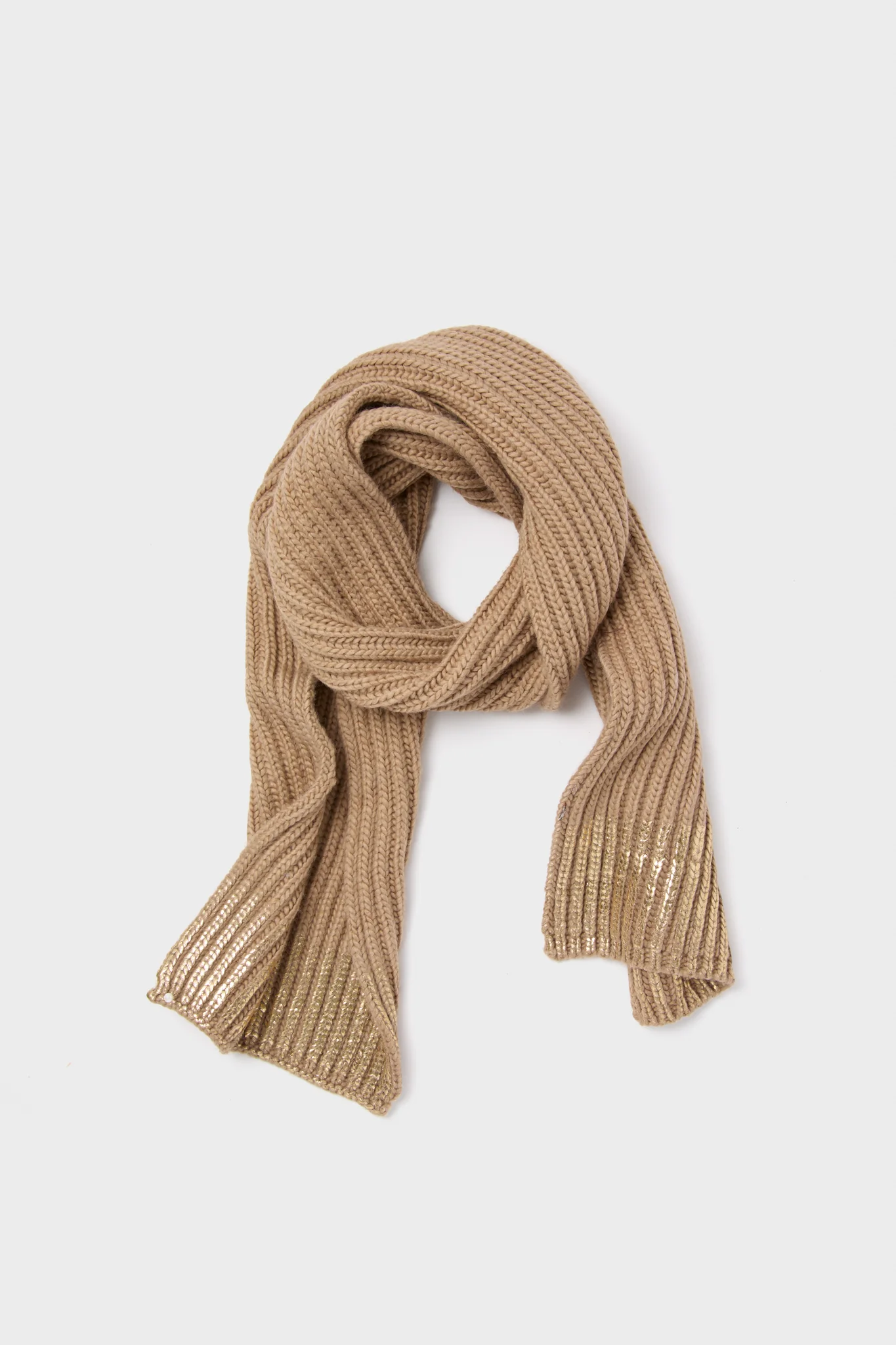 Gold Metallic Scarf and Mittens Set - Image 5