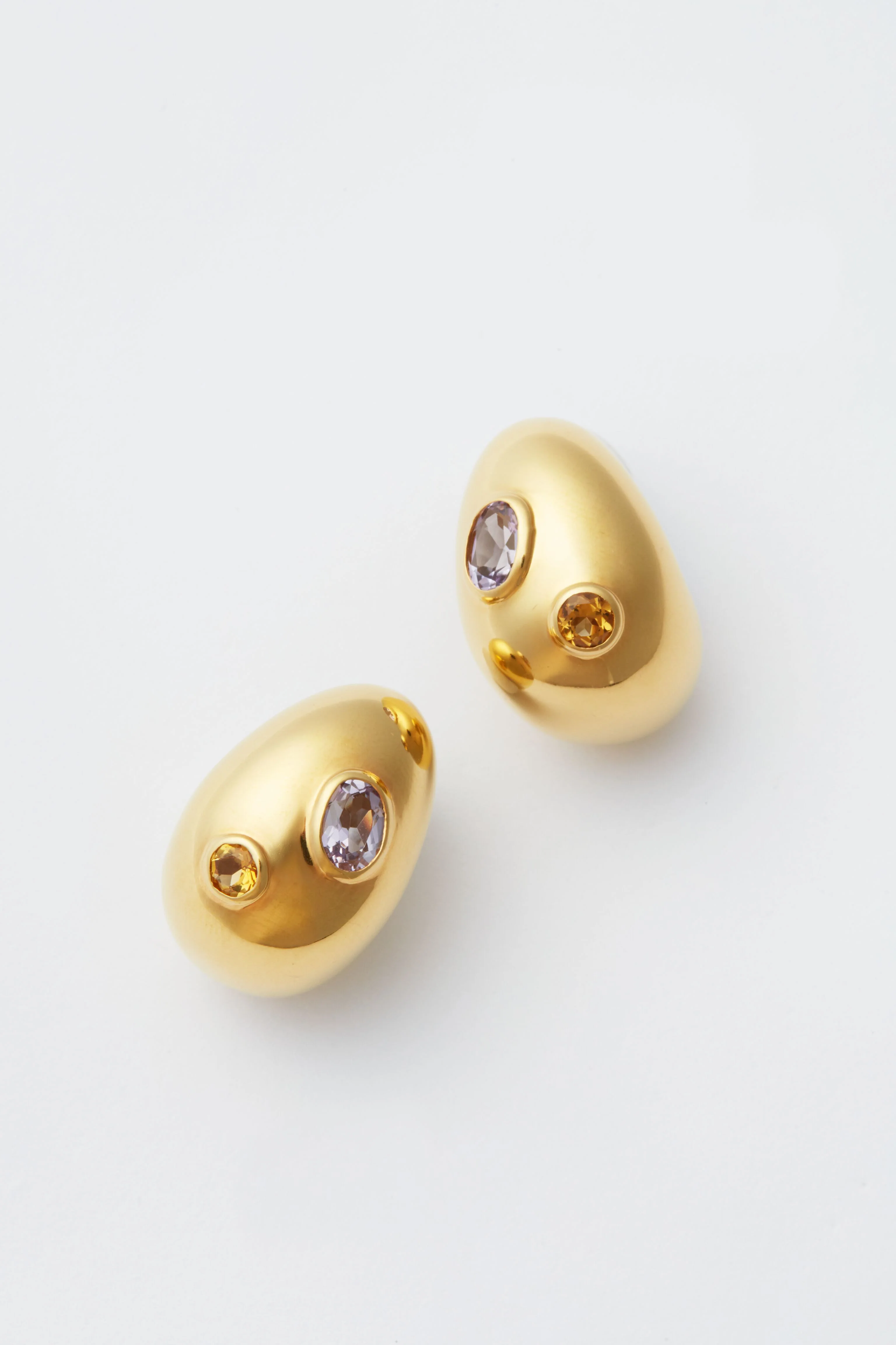 Studded Gold Mini Arp Earrings - Image 3