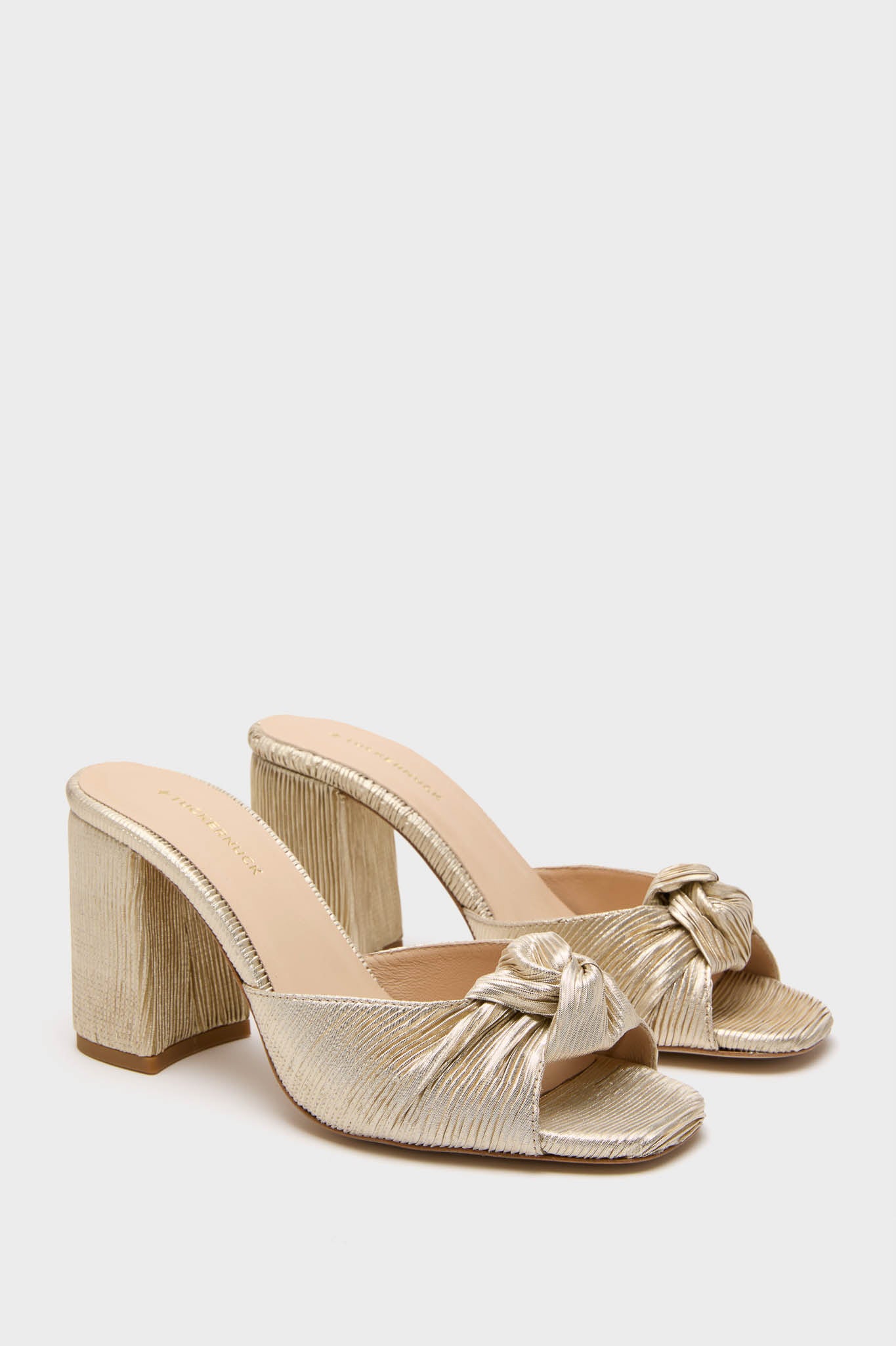 Gold Pleated Blake Heels
