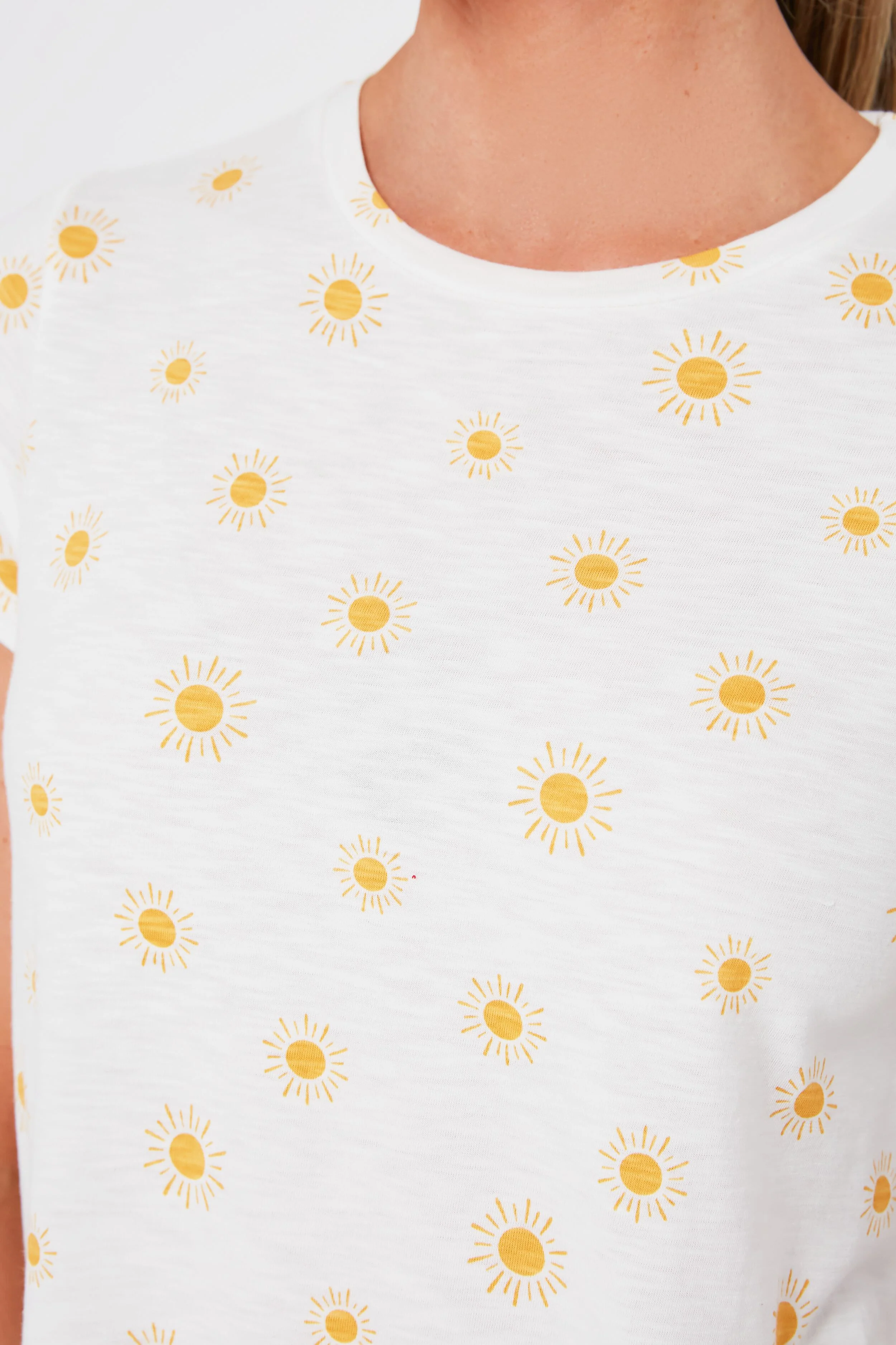 Gold Sun Print Swing Crew Tee - Image 5