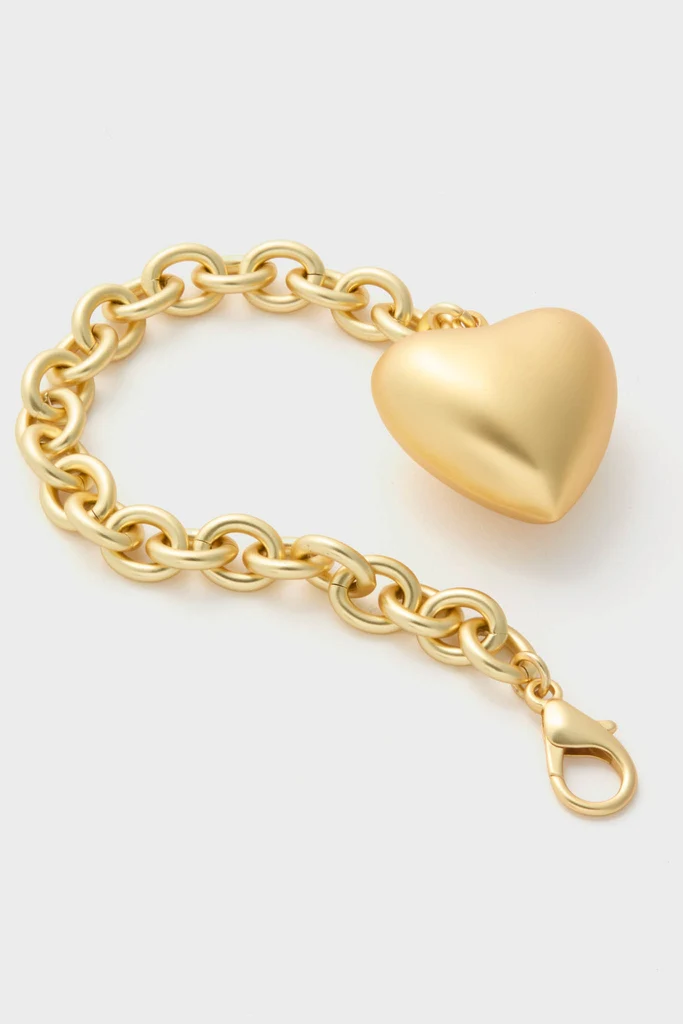 Gold The Puffy Heart Bracelet - Image 4