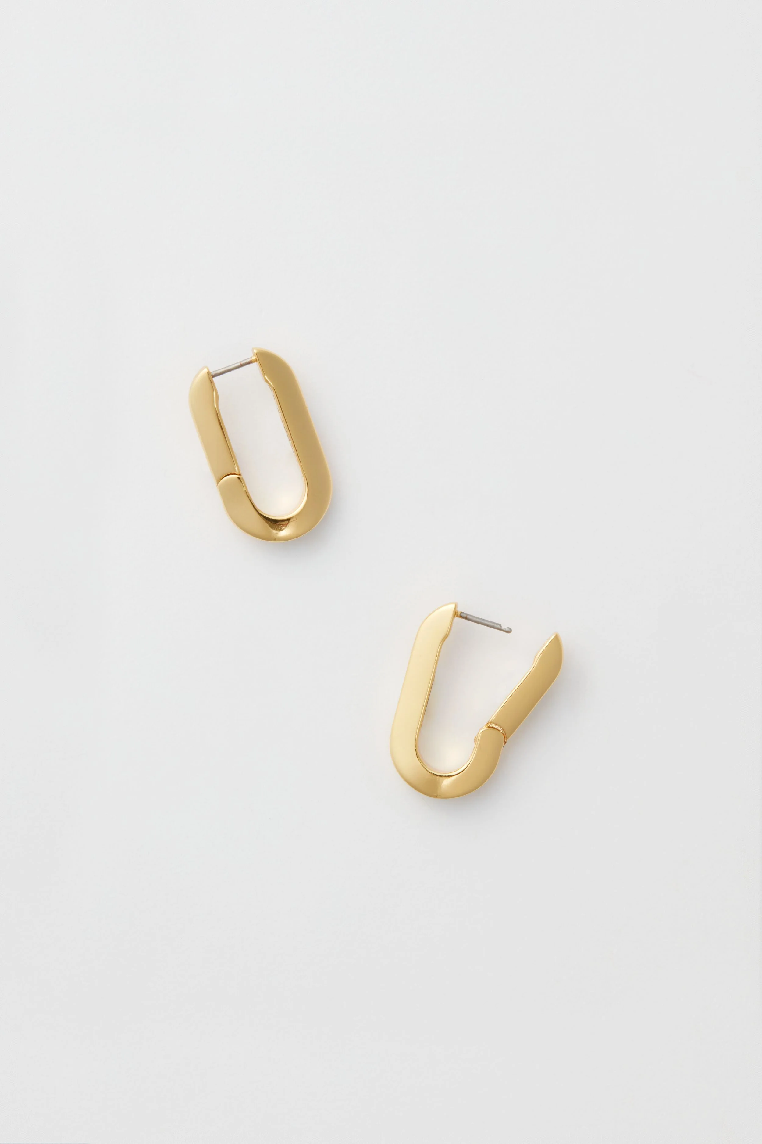 Gold U-Link Earrings
