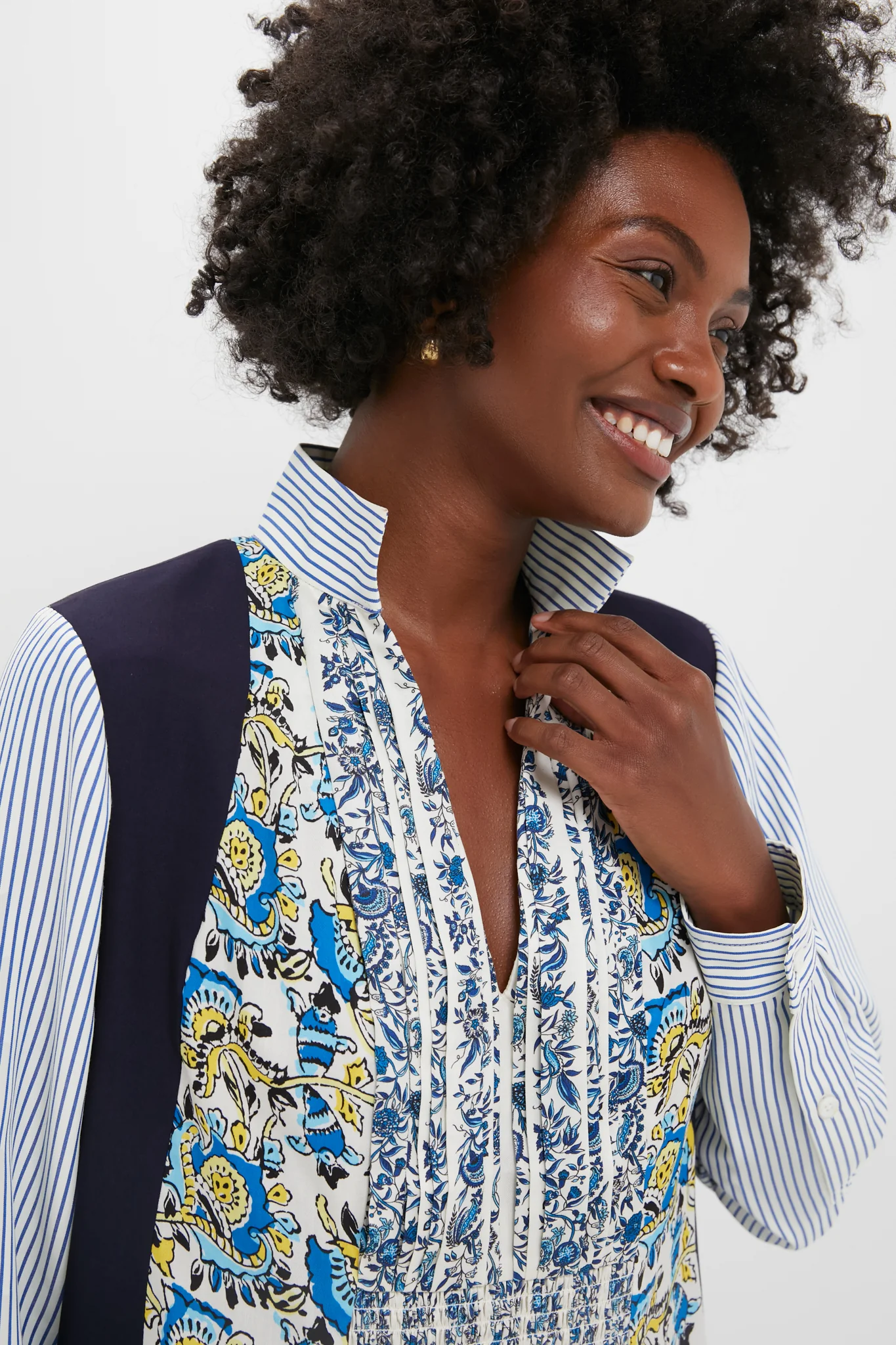 Goldenrod Chintz Stripe Benji Dress - Image 2