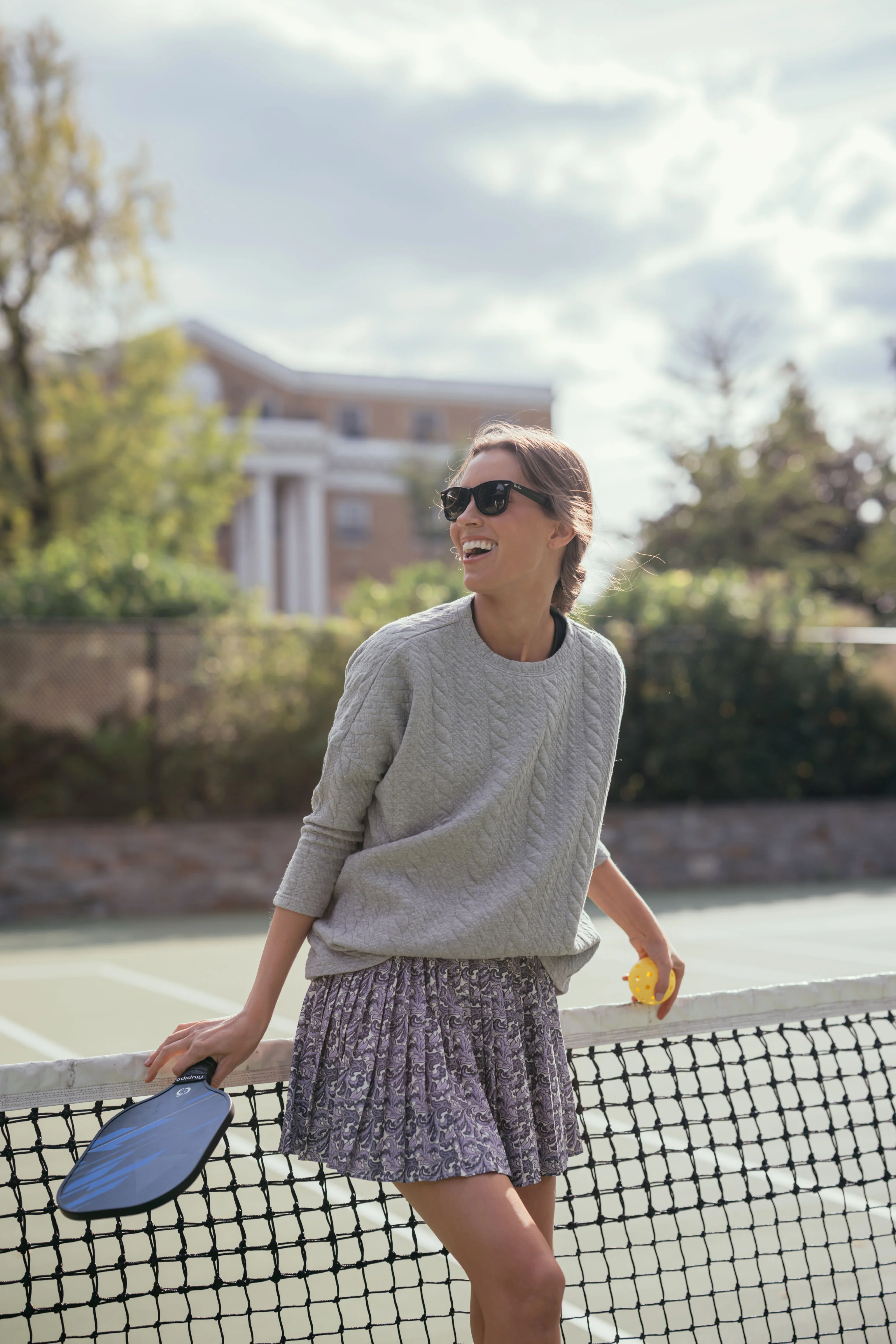 Gray Cable Ally Swing Sweatshirt - Image 7