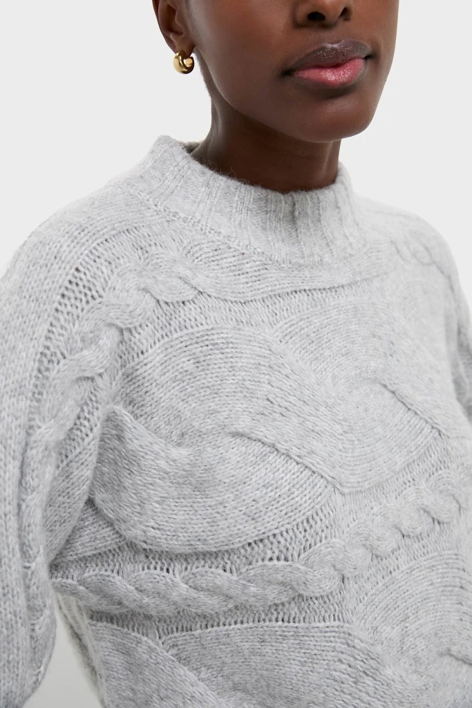 Gray Cableknit Gladwyn Sweater - Image 5