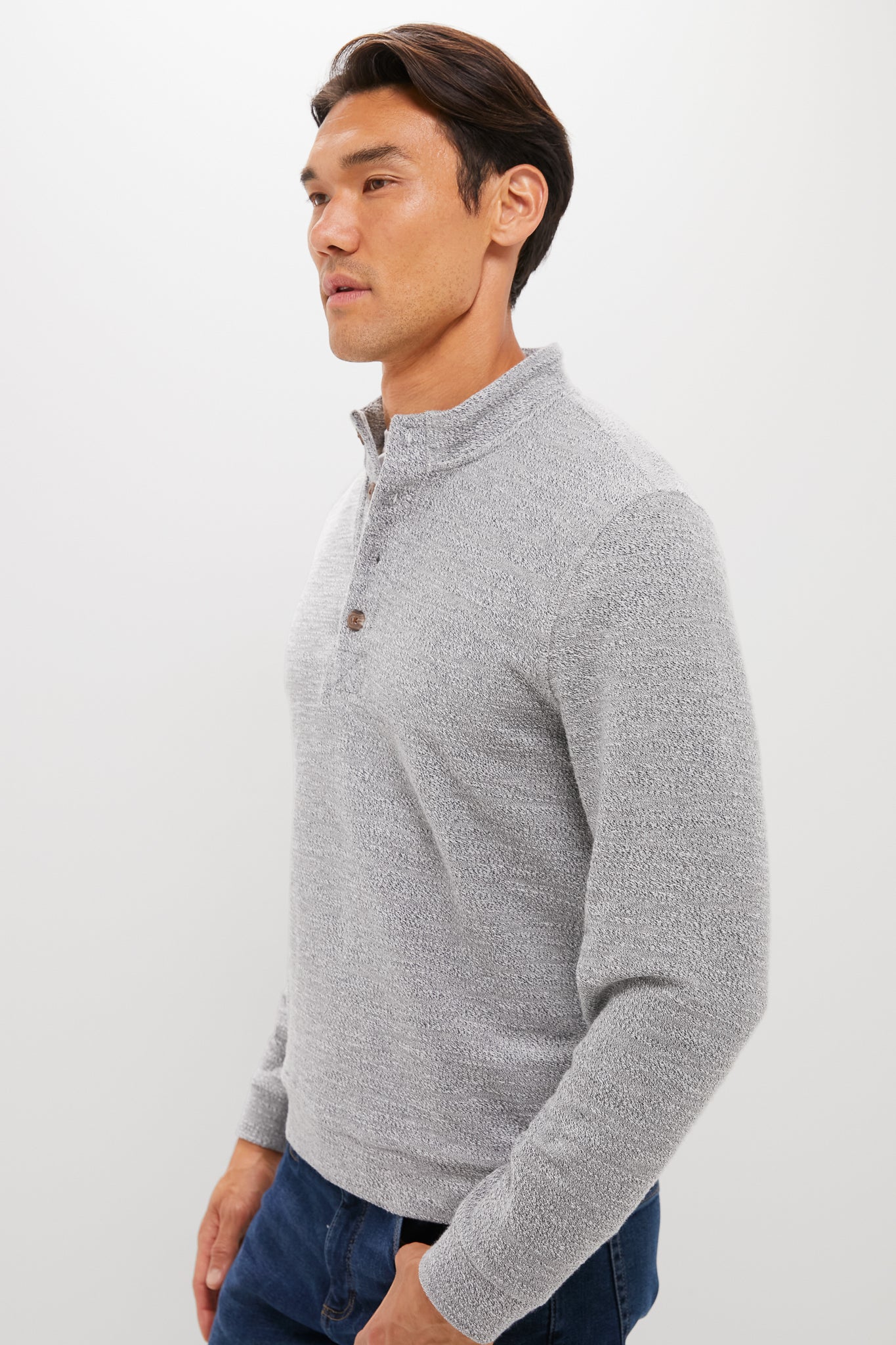 Gray Clayton Textured Pullover - Image 3