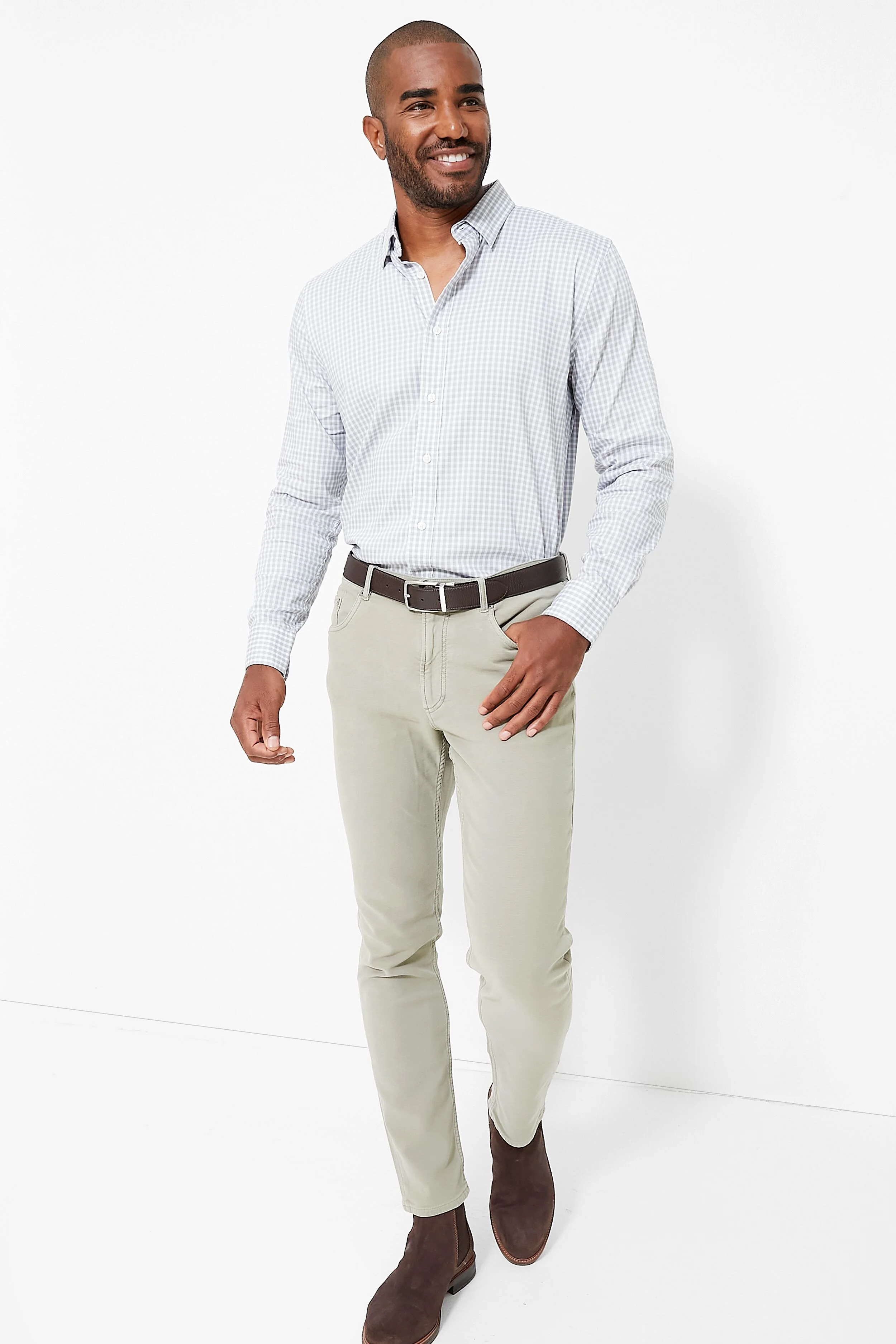 Gray Sky Gingham Movement Shirt - Image 2