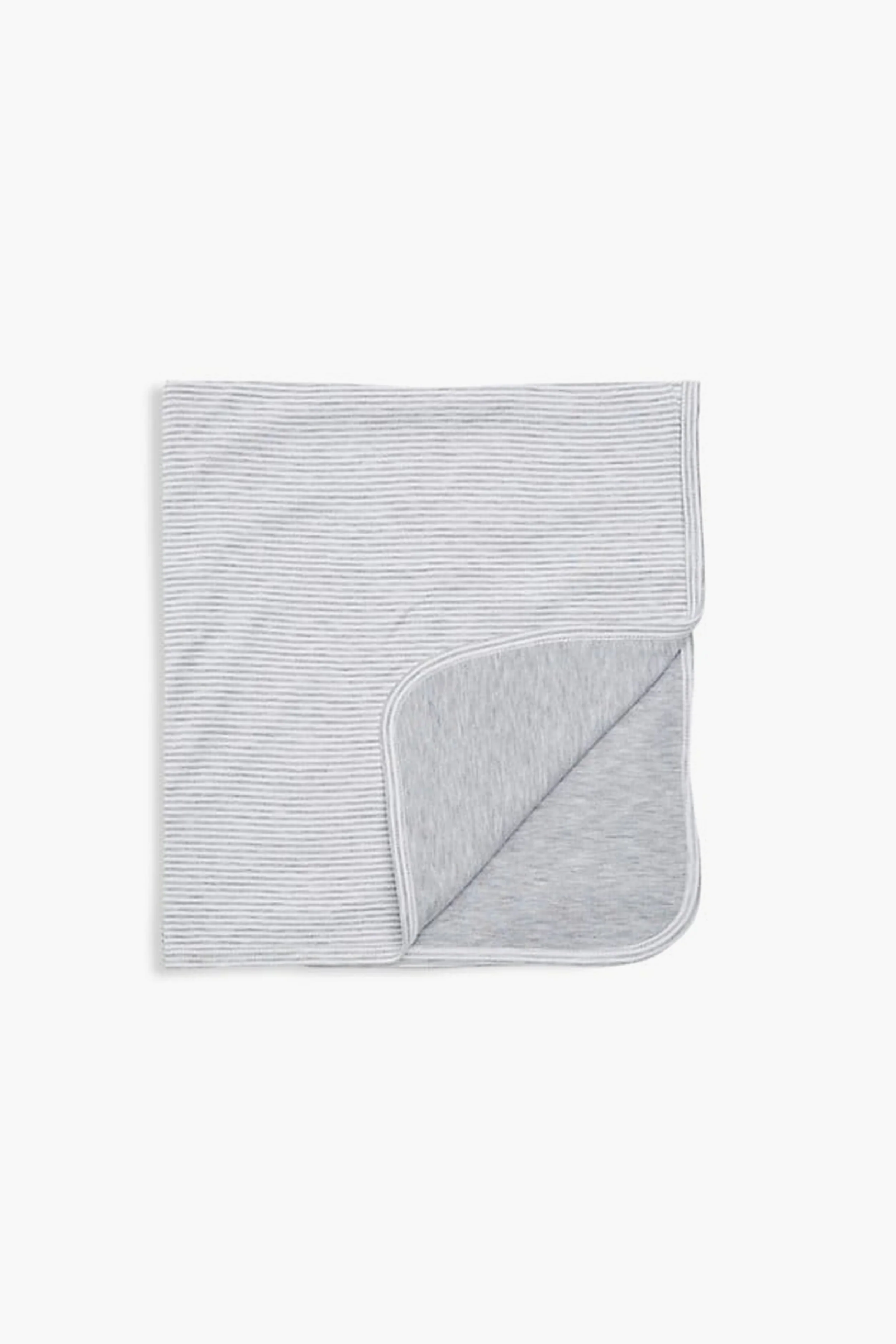 Gray Stripe Classic Rib Blanket - Image 2
