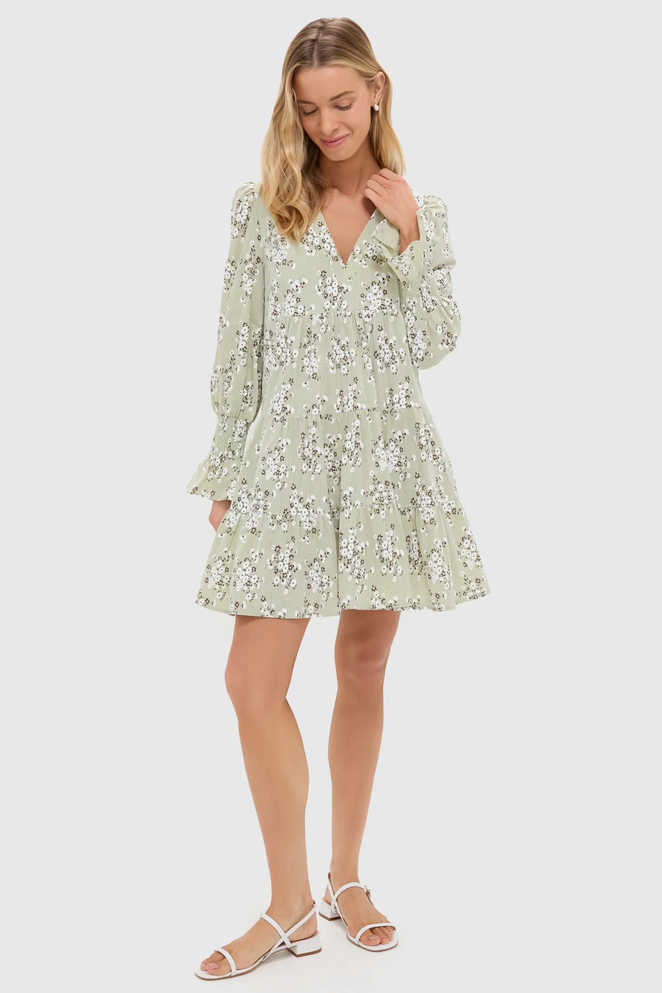 Green Ditsy Floral Kenzo Dress - Image 6