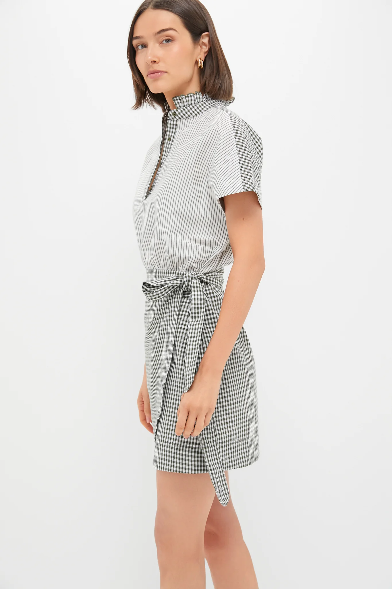 Green Gingham Frida Dress - Image 3