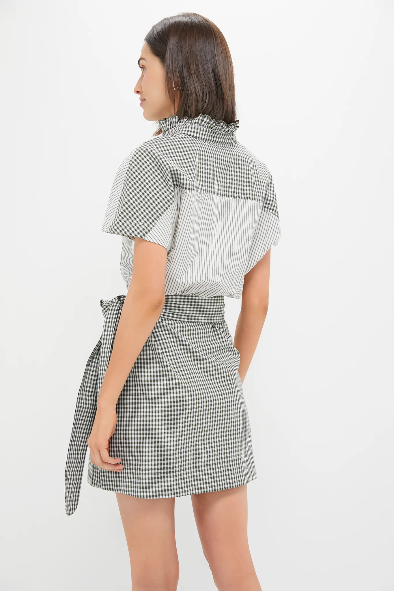 Green Gingham Frida Dress - Image 4